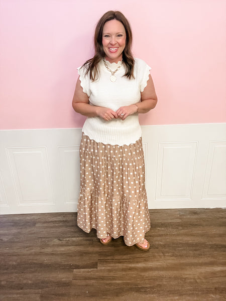 Sweet Spot Polka Dot Skirt - Just a Small Town Girl