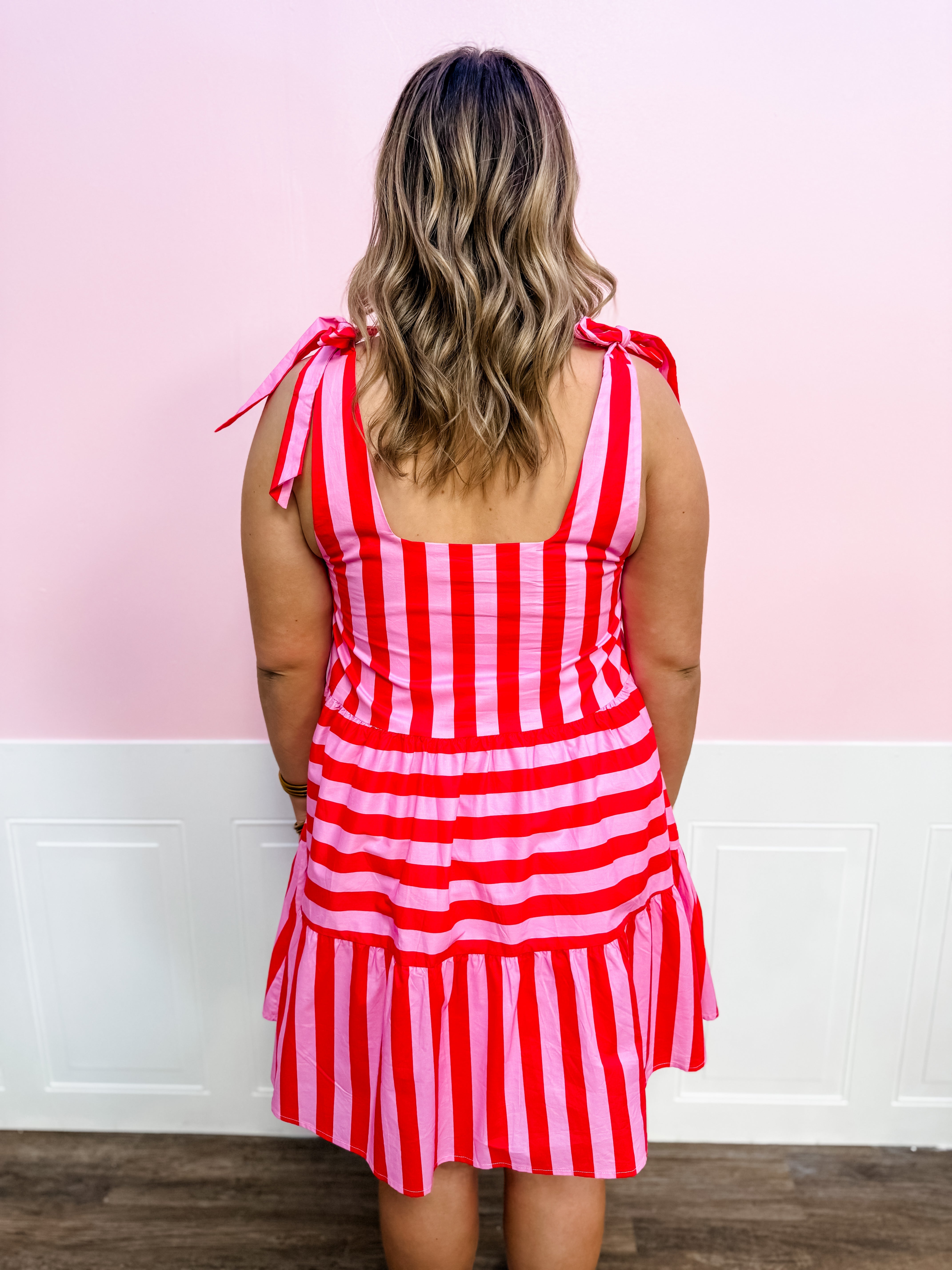 Sweet Stripe Statement Midi Dress - Just a Small Town Girl