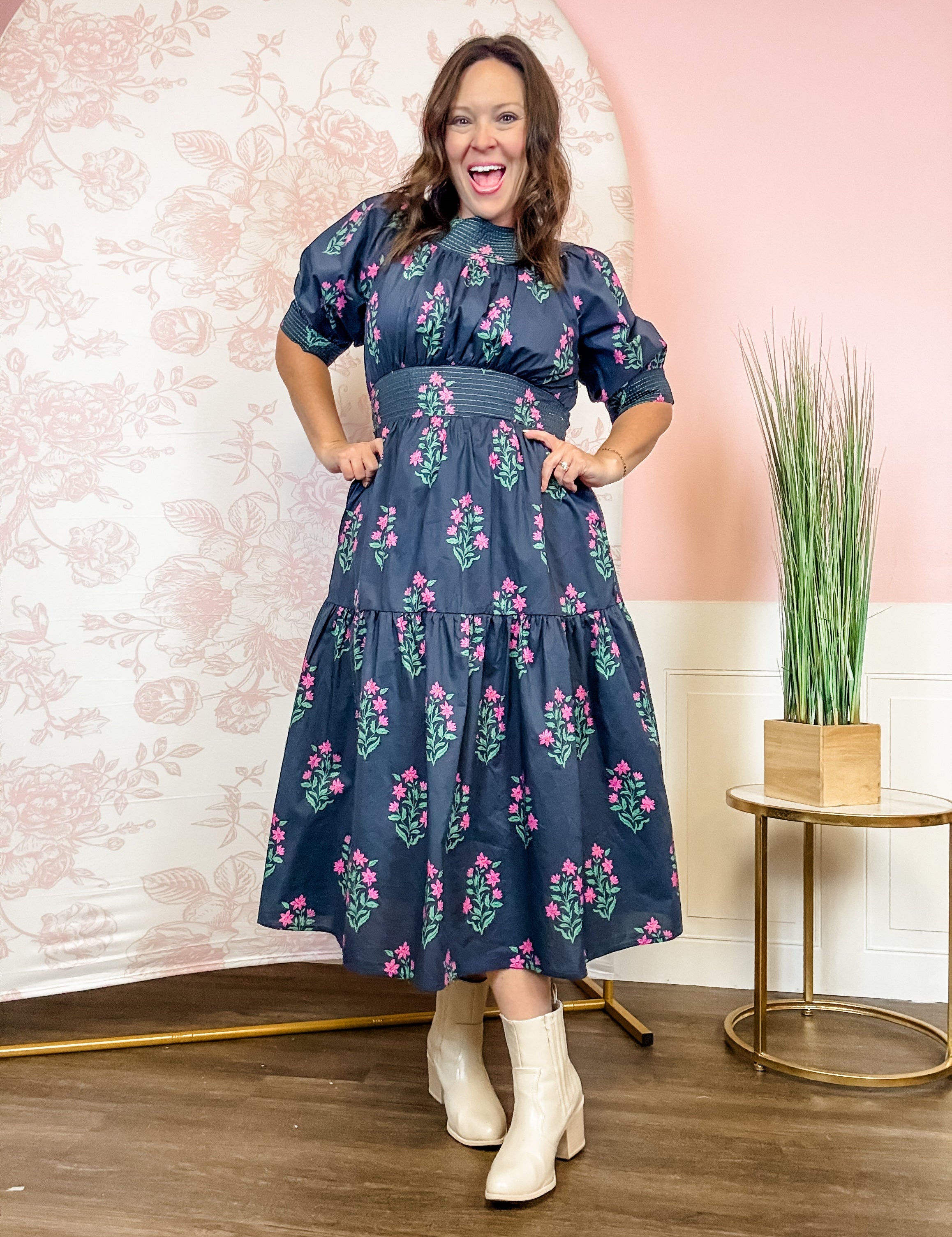 The After Dark Floral Dress - Just a Small Town Girl