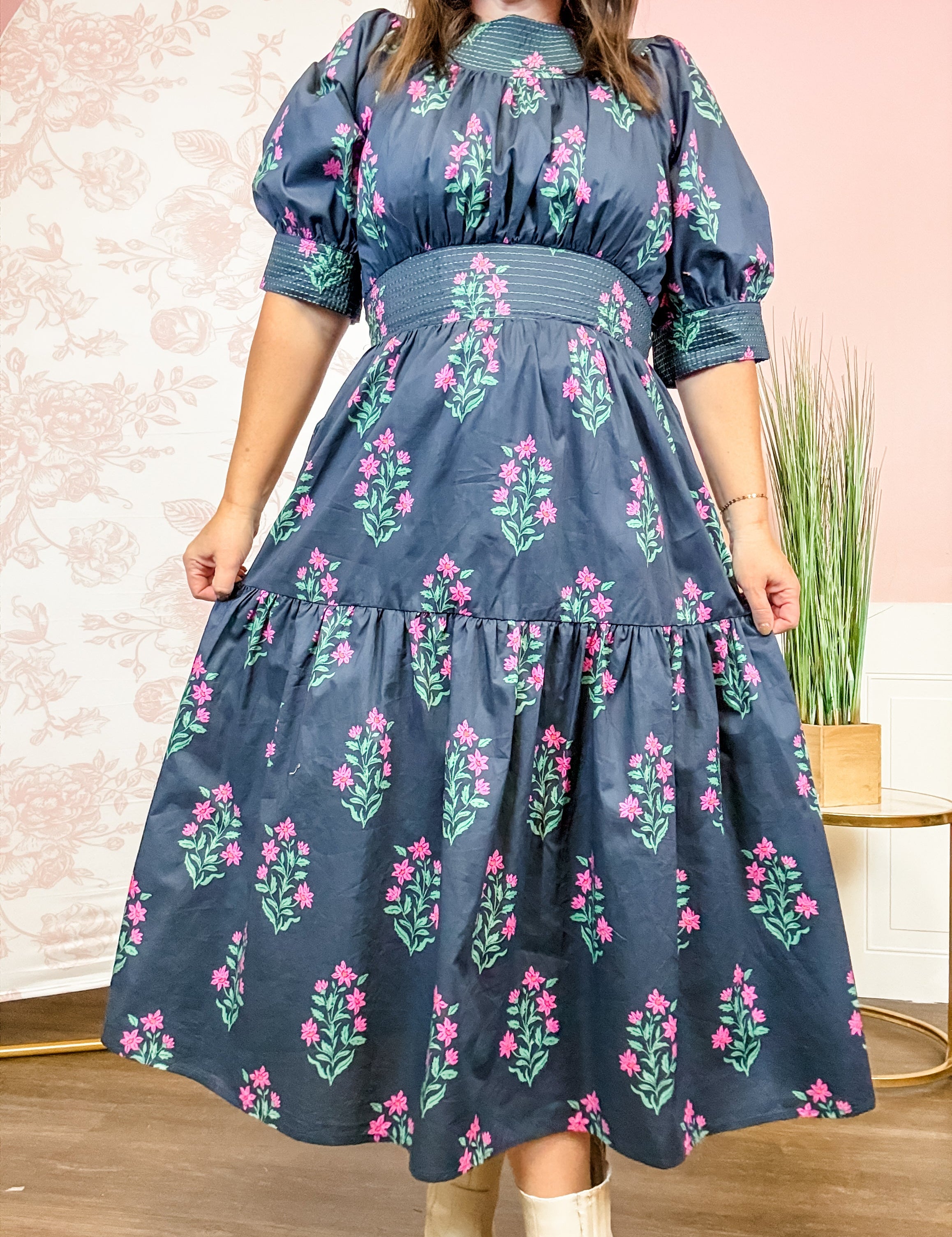 The After Dark Floral Dress - Just a Small Town Girl