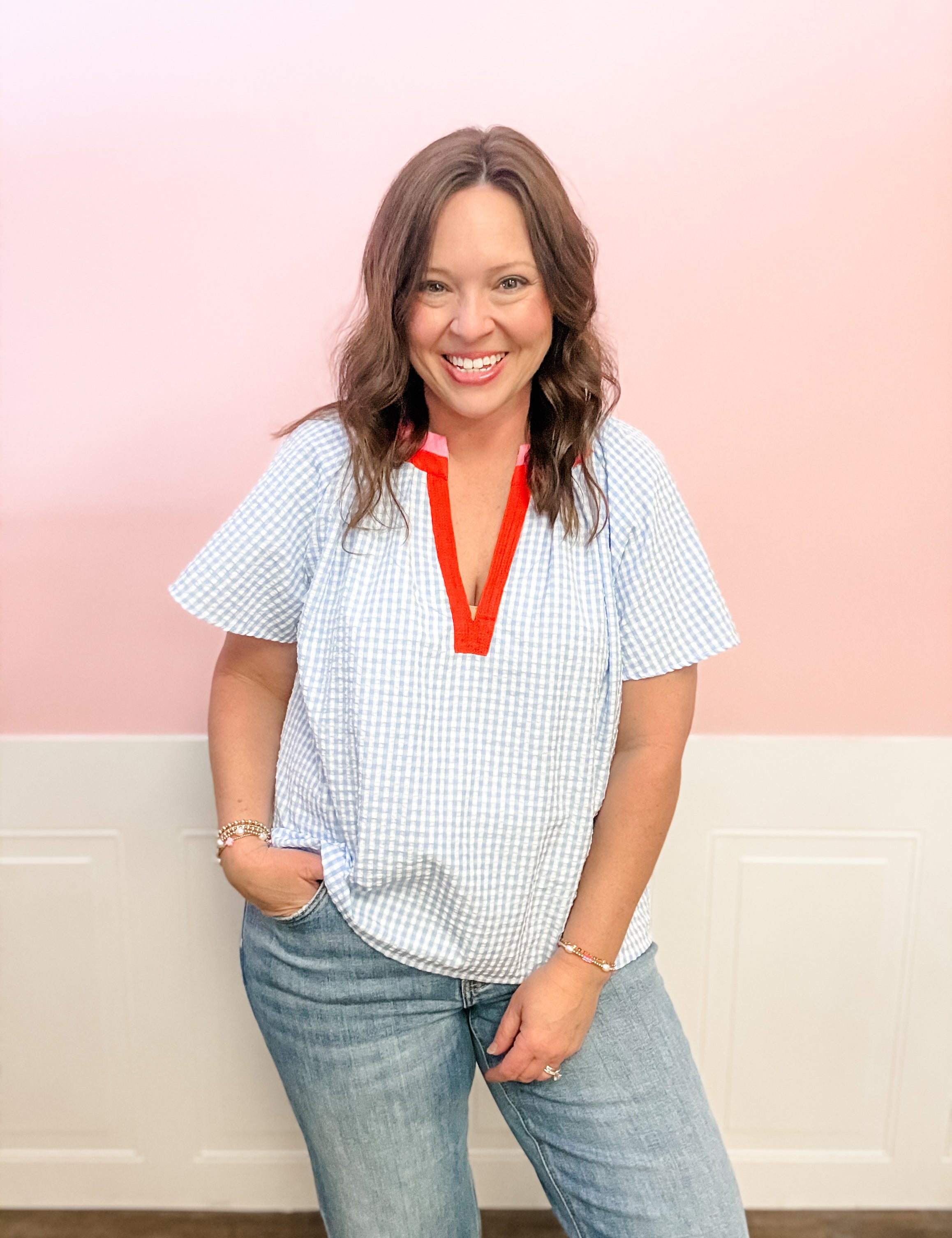 The Blue Skies & Bold Days Blouse - Just a Small Town Girl