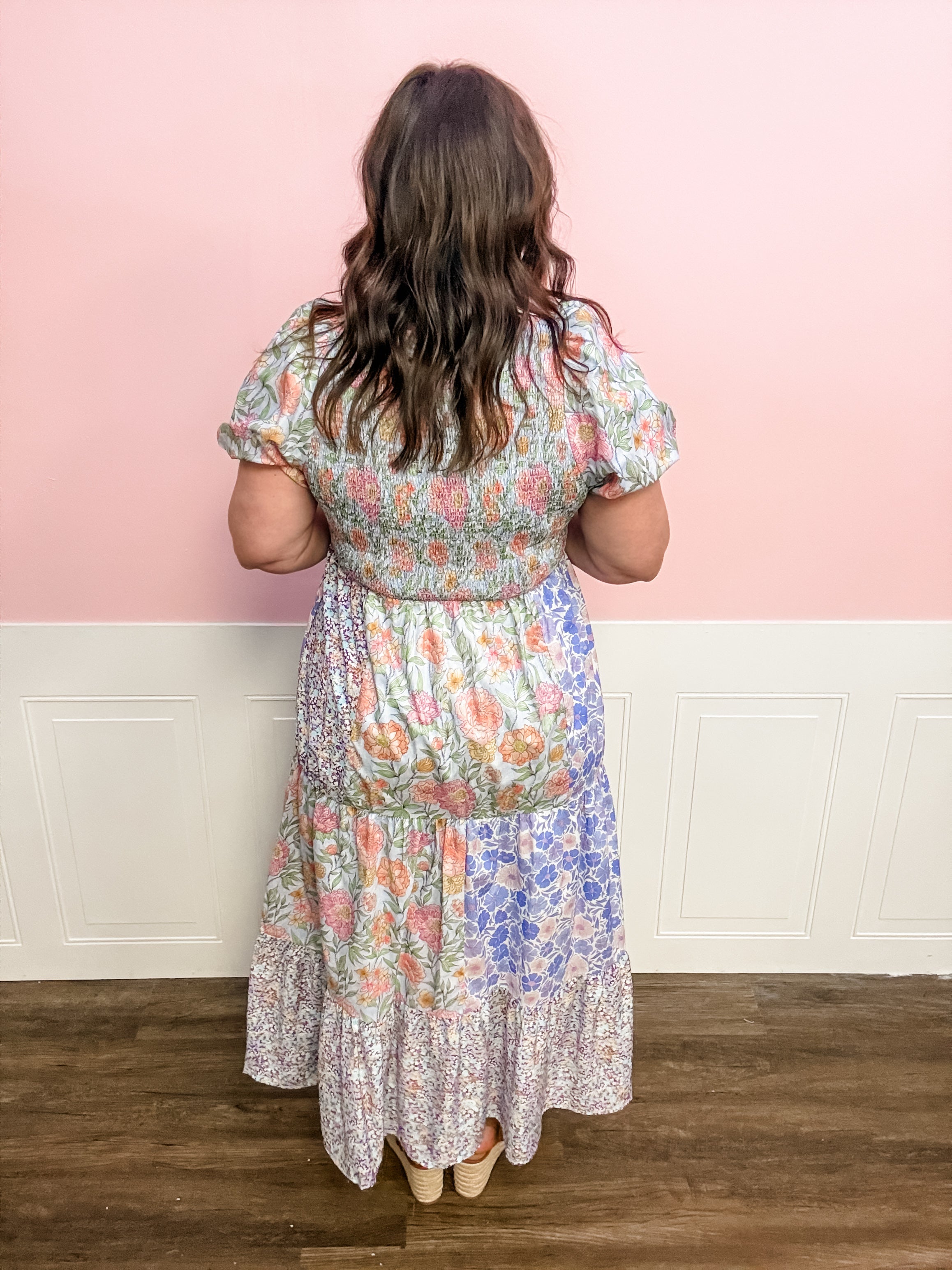 The Bluebell Patchwork Garden Midi Dress medium