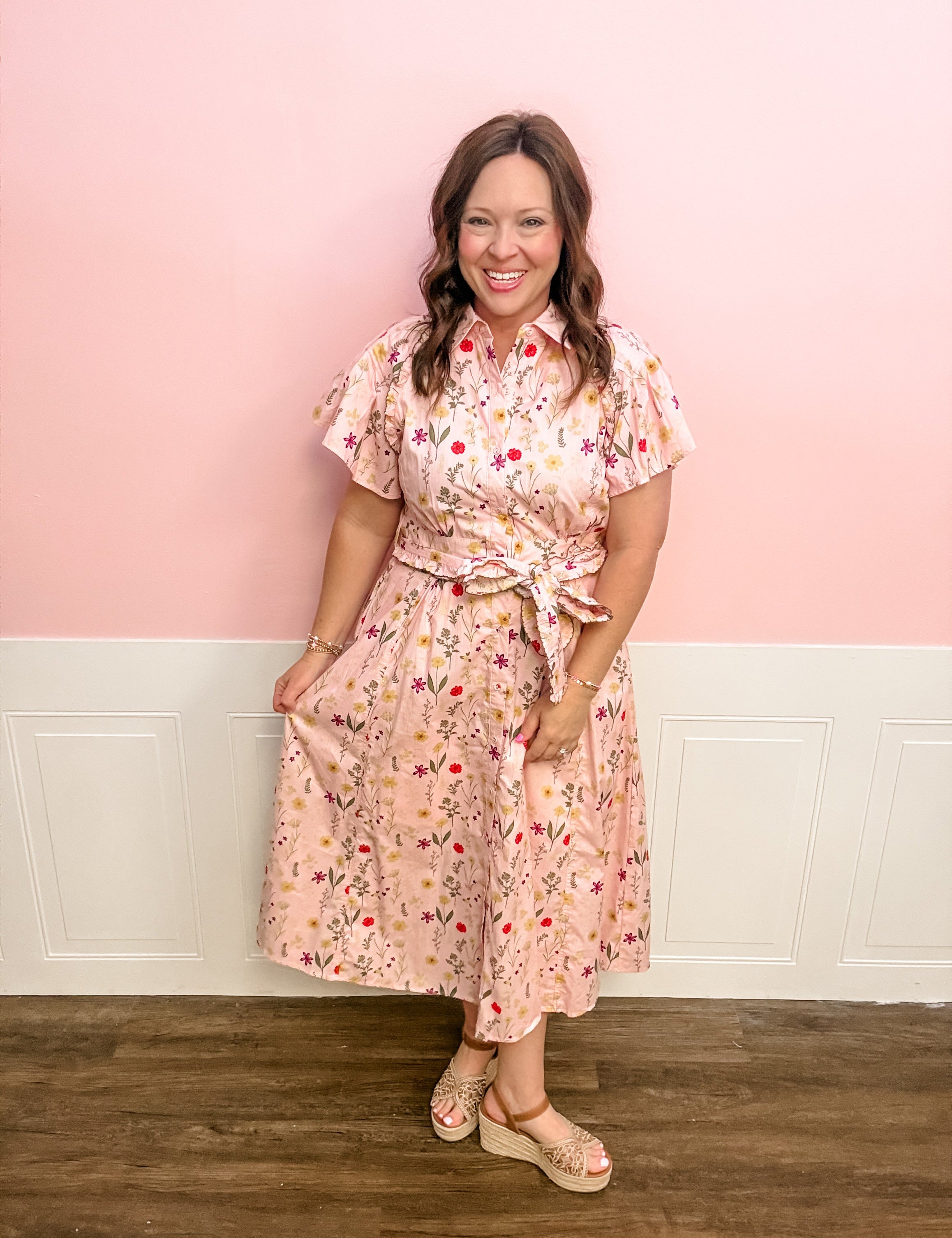 The Blushing Meadow Midi Dress - Just a Small Town Girl