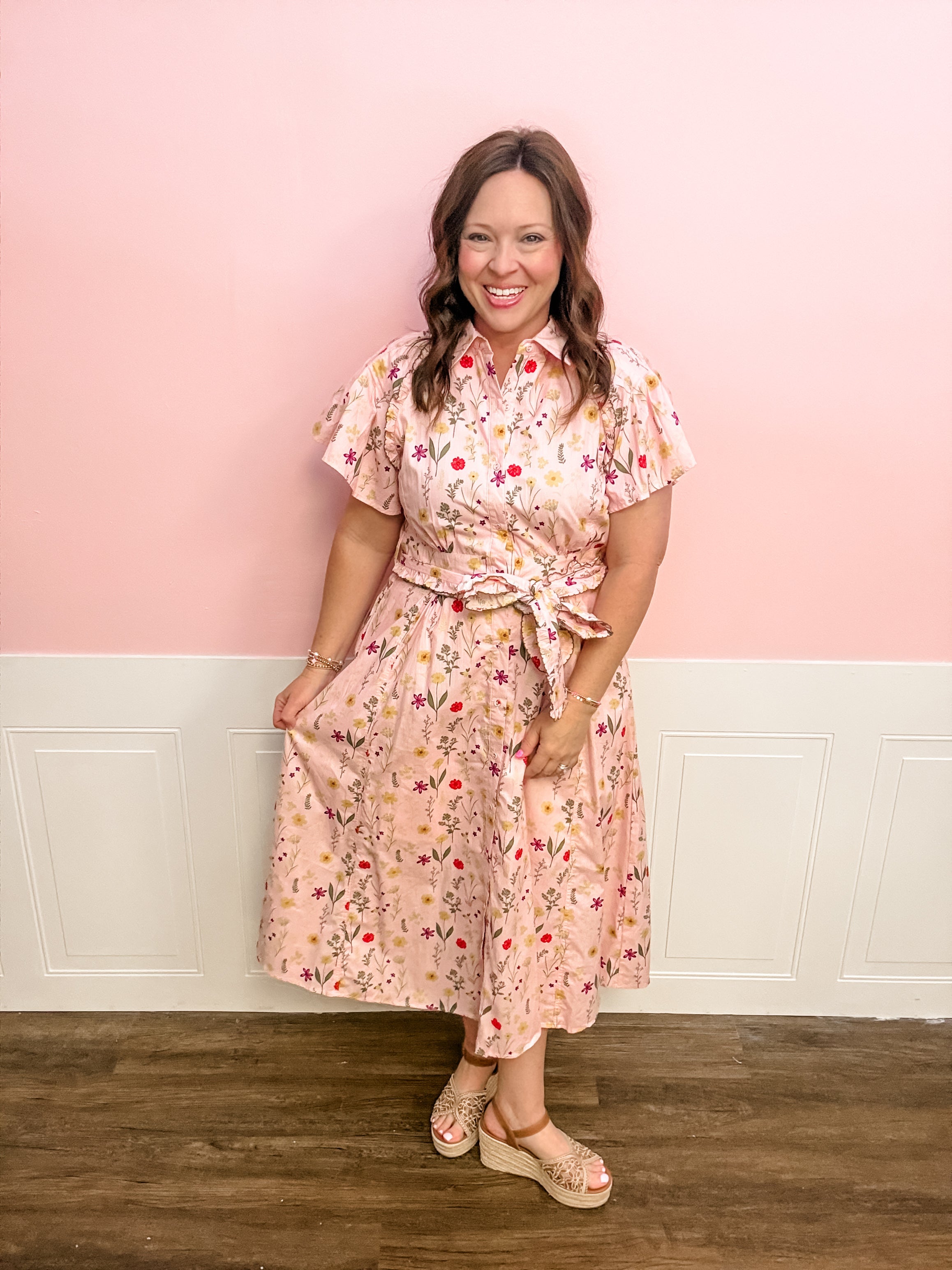 The Blushing Meadow Midi Dress - Just a Small Town Girl