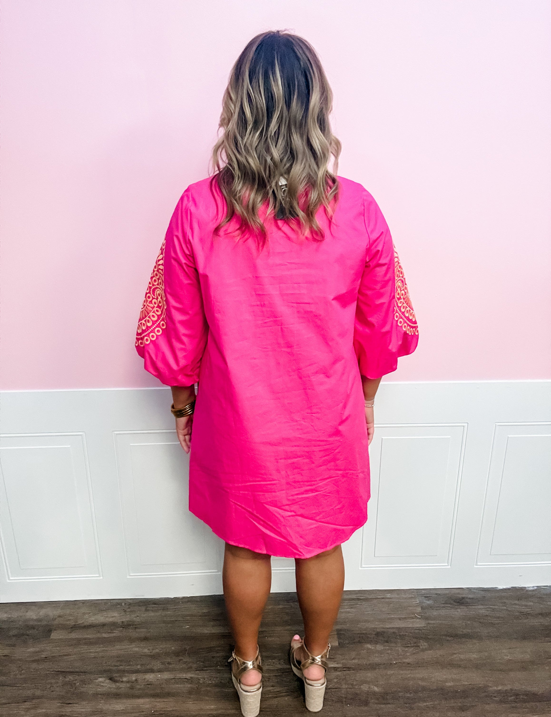The Bold Bloom Embroidered Dress - Just a Small Town Girl