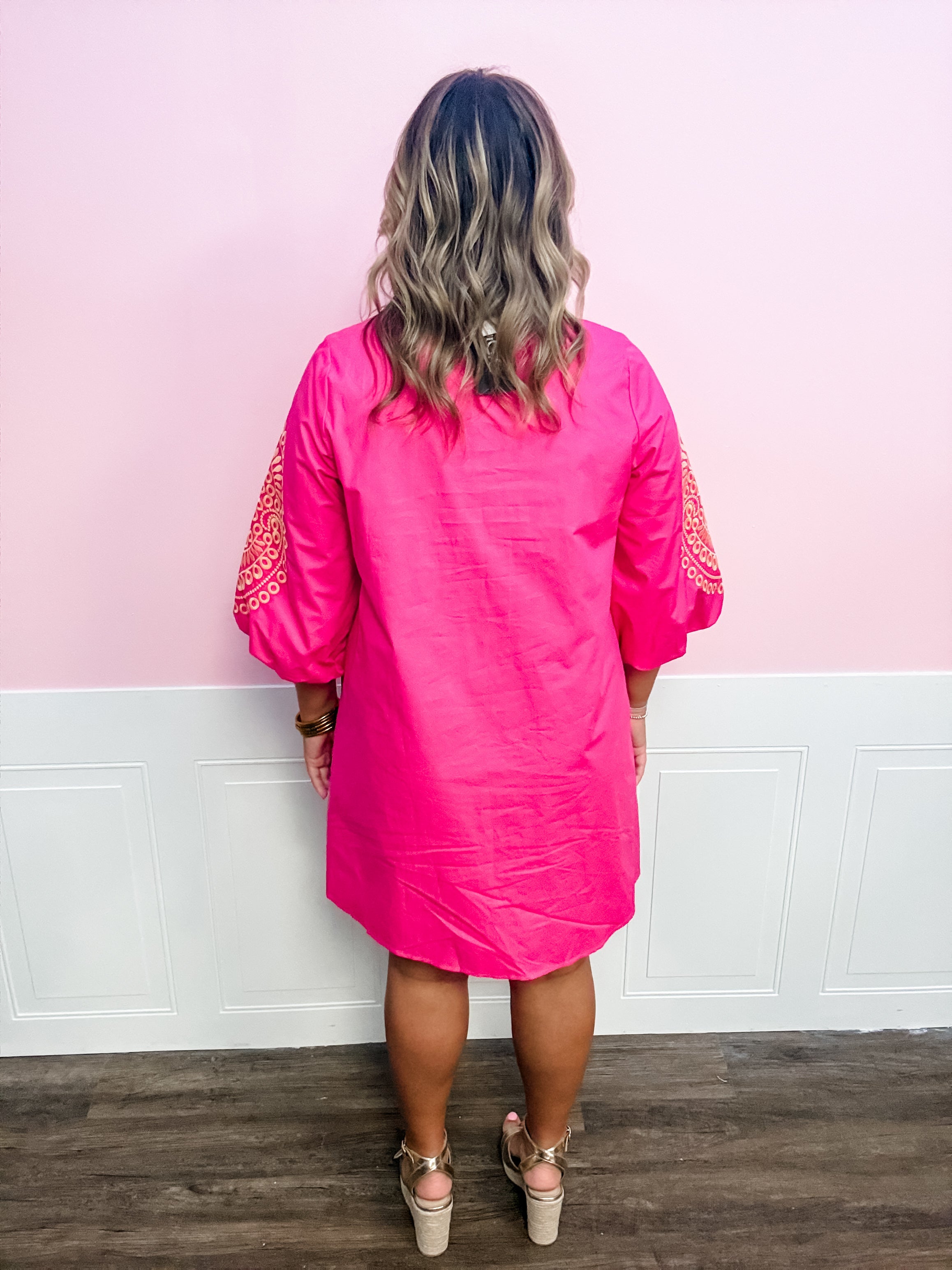 The Bold Bloom Embroidered Dress - Just a Small Town Girl