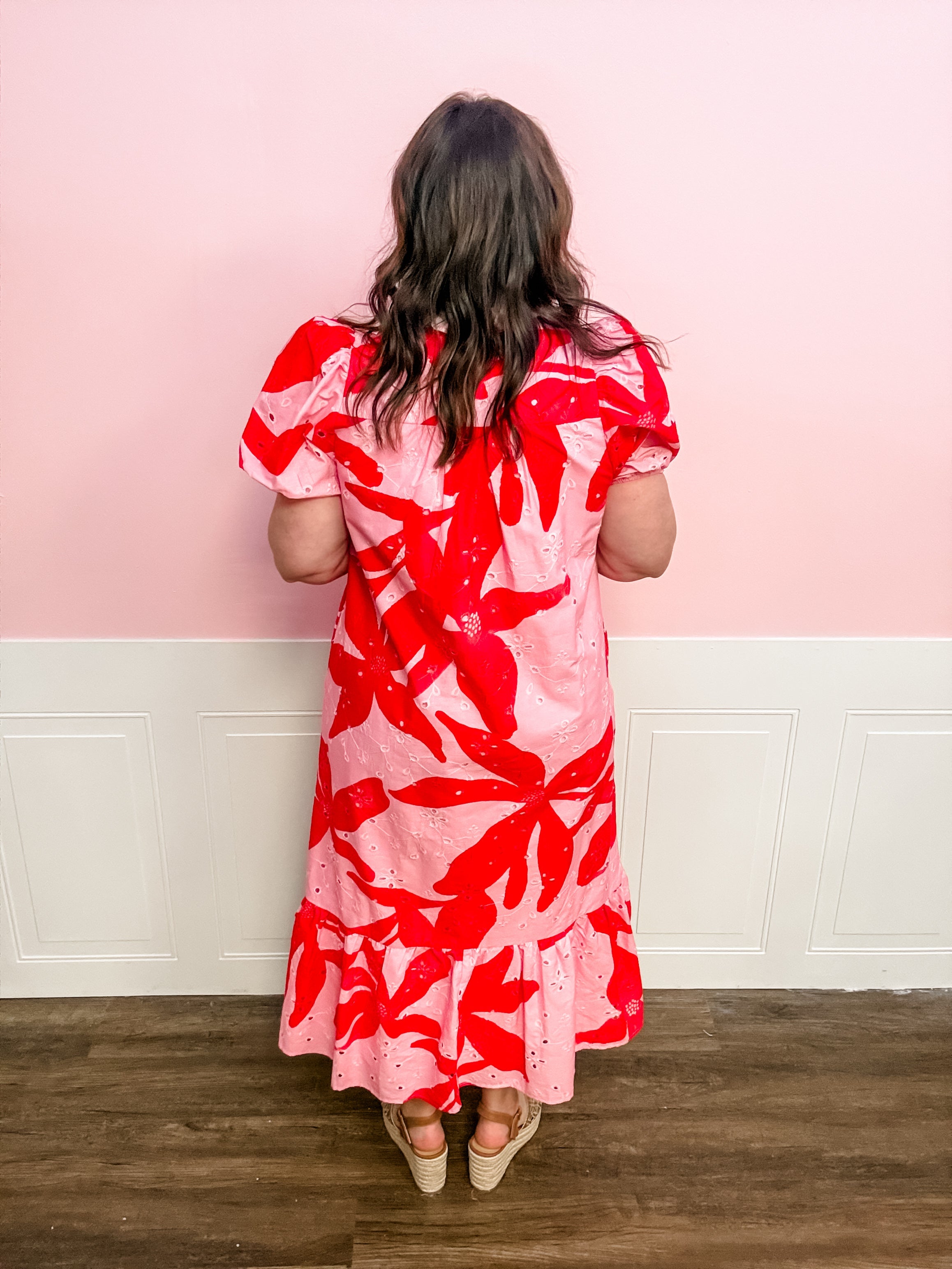 The Bold Bloom Eyelet Dress - Just a Small Town Girl