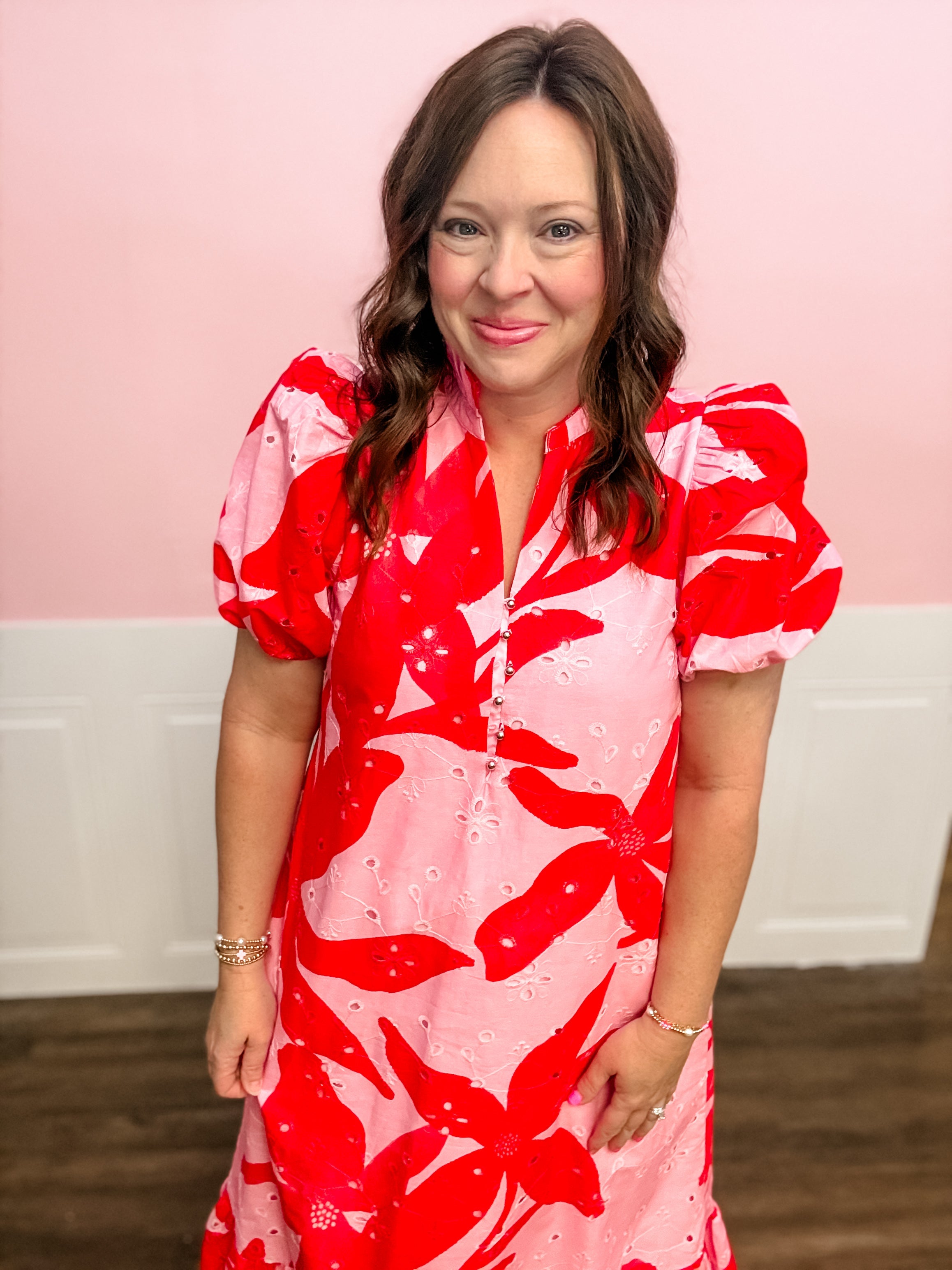 The Bold Bloom Eyelet Dress - Just a Small Town Girl