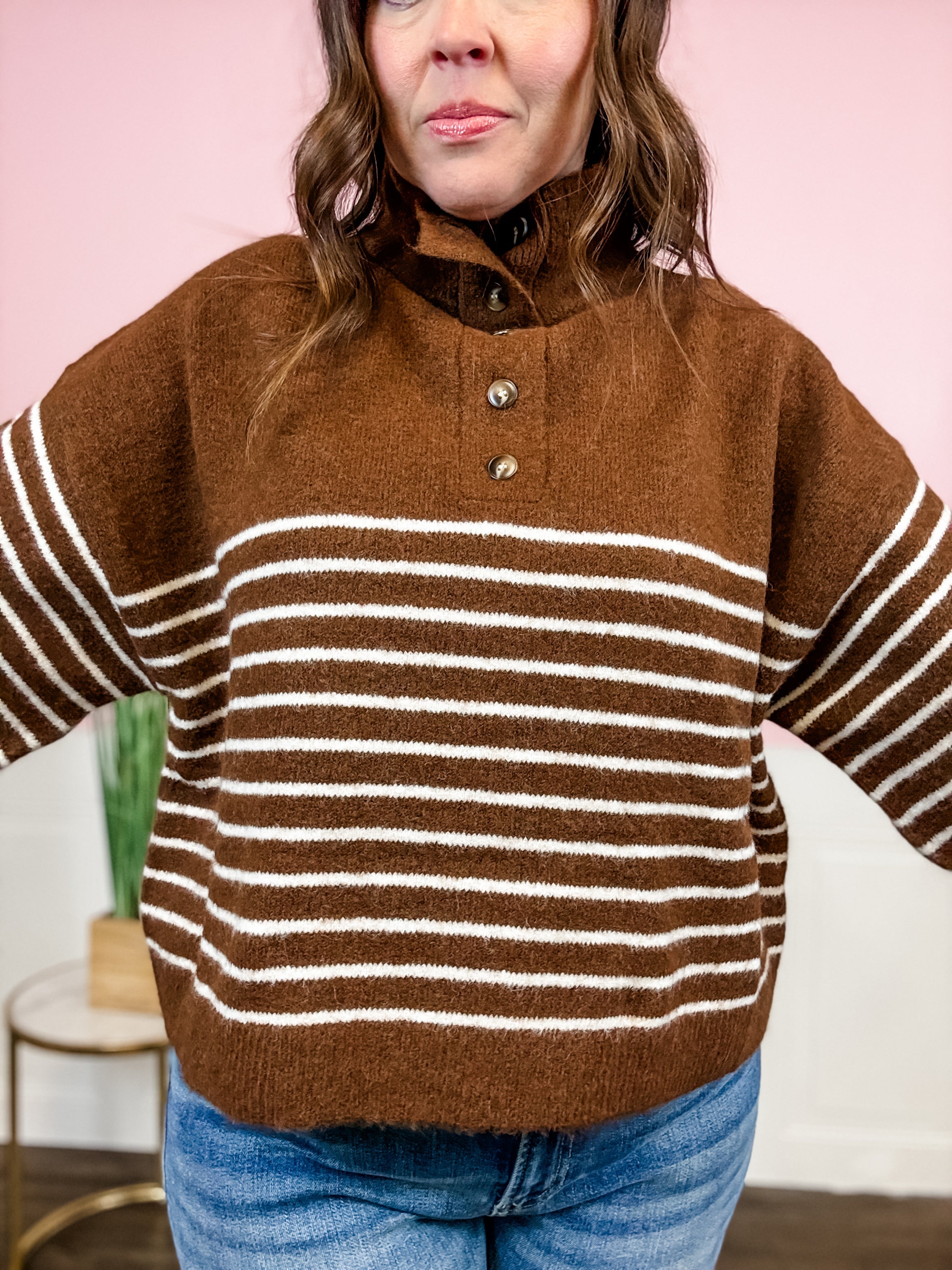 The Campfire Stripe Pullover - Just a Small Town Girl