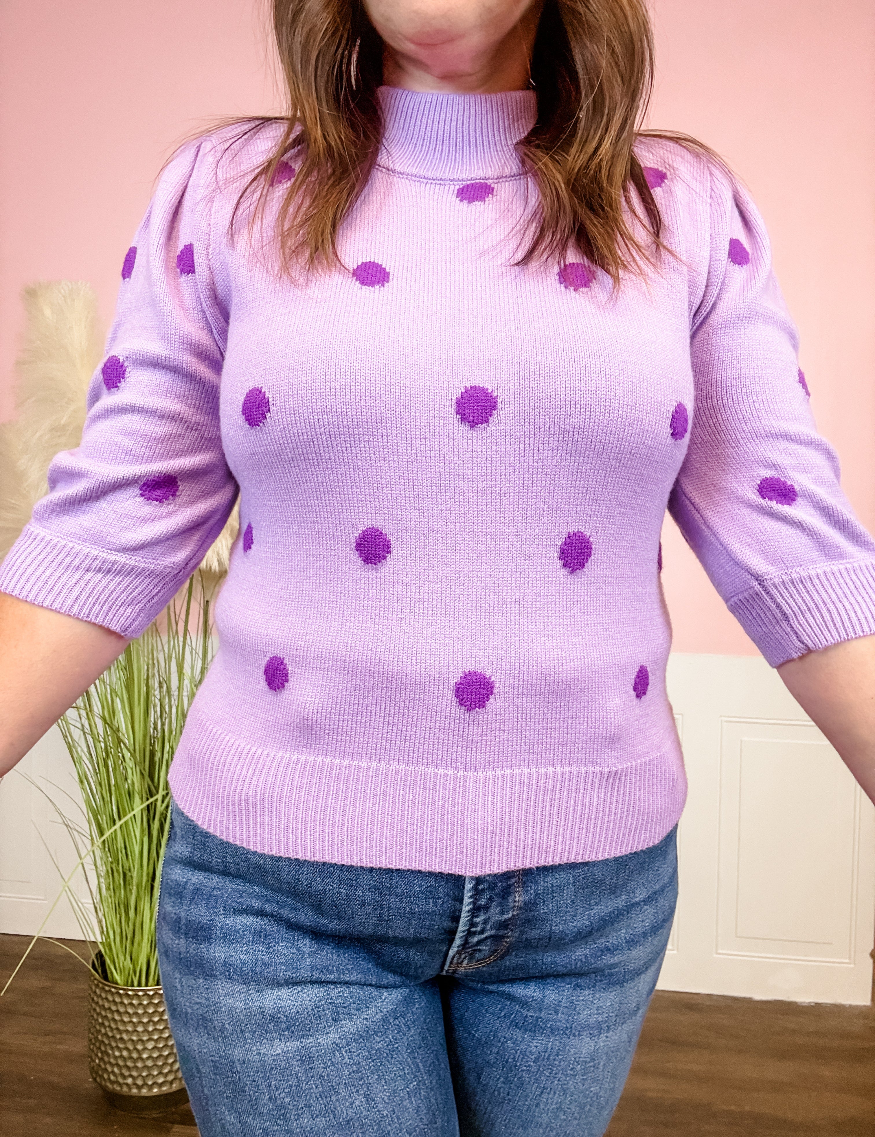 The Dot About You Sweater - Just a Small Town Girl