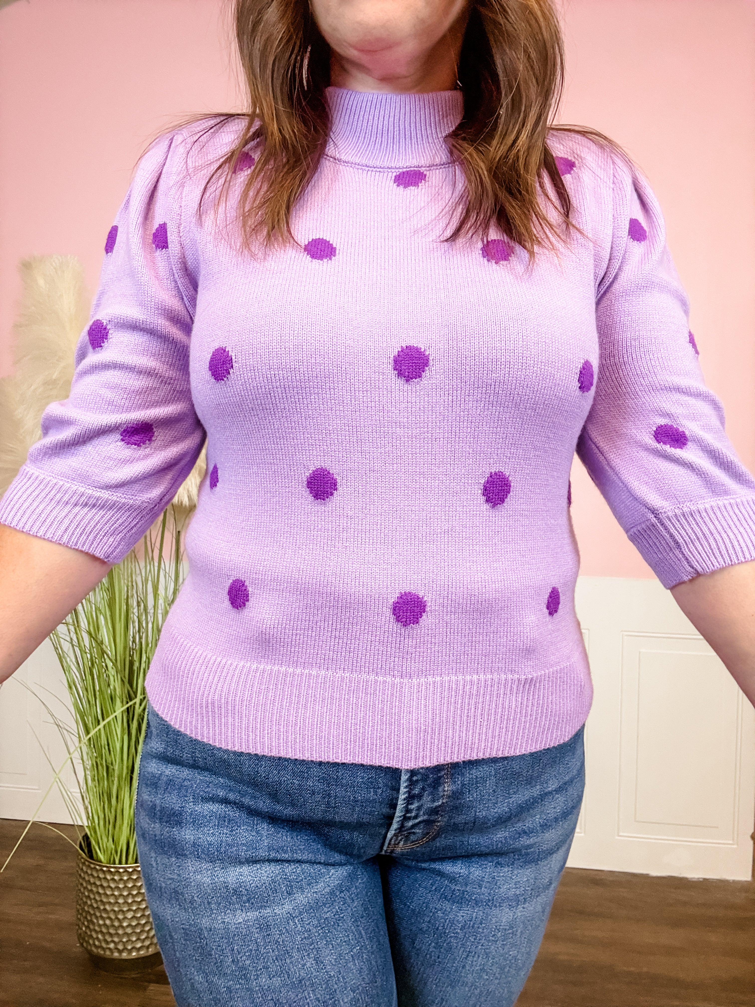 The Dot About You Sweater - Just a Small Town Girl