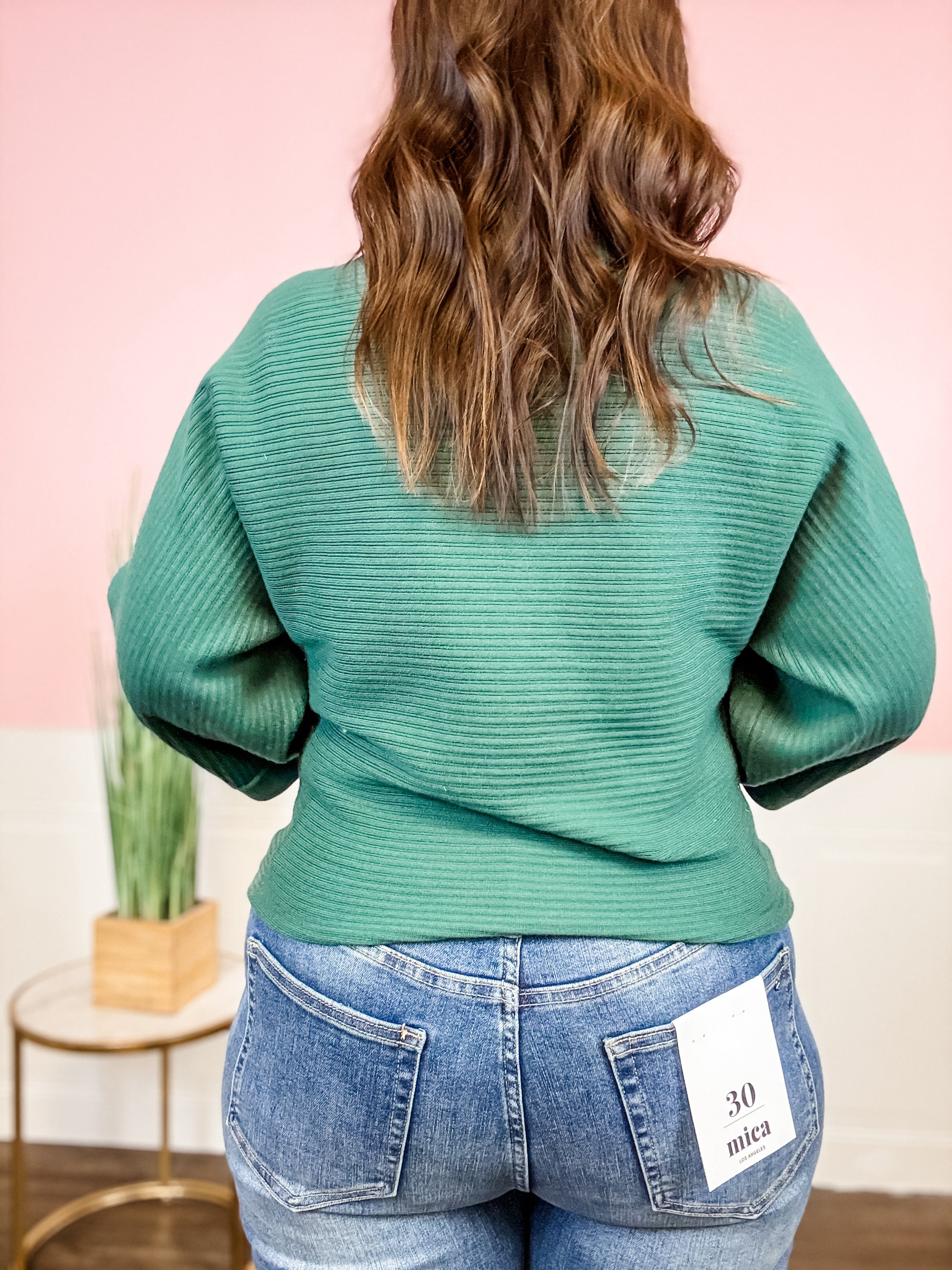 The Evergreen Ribbed Sweater - Just a Small Town Girl