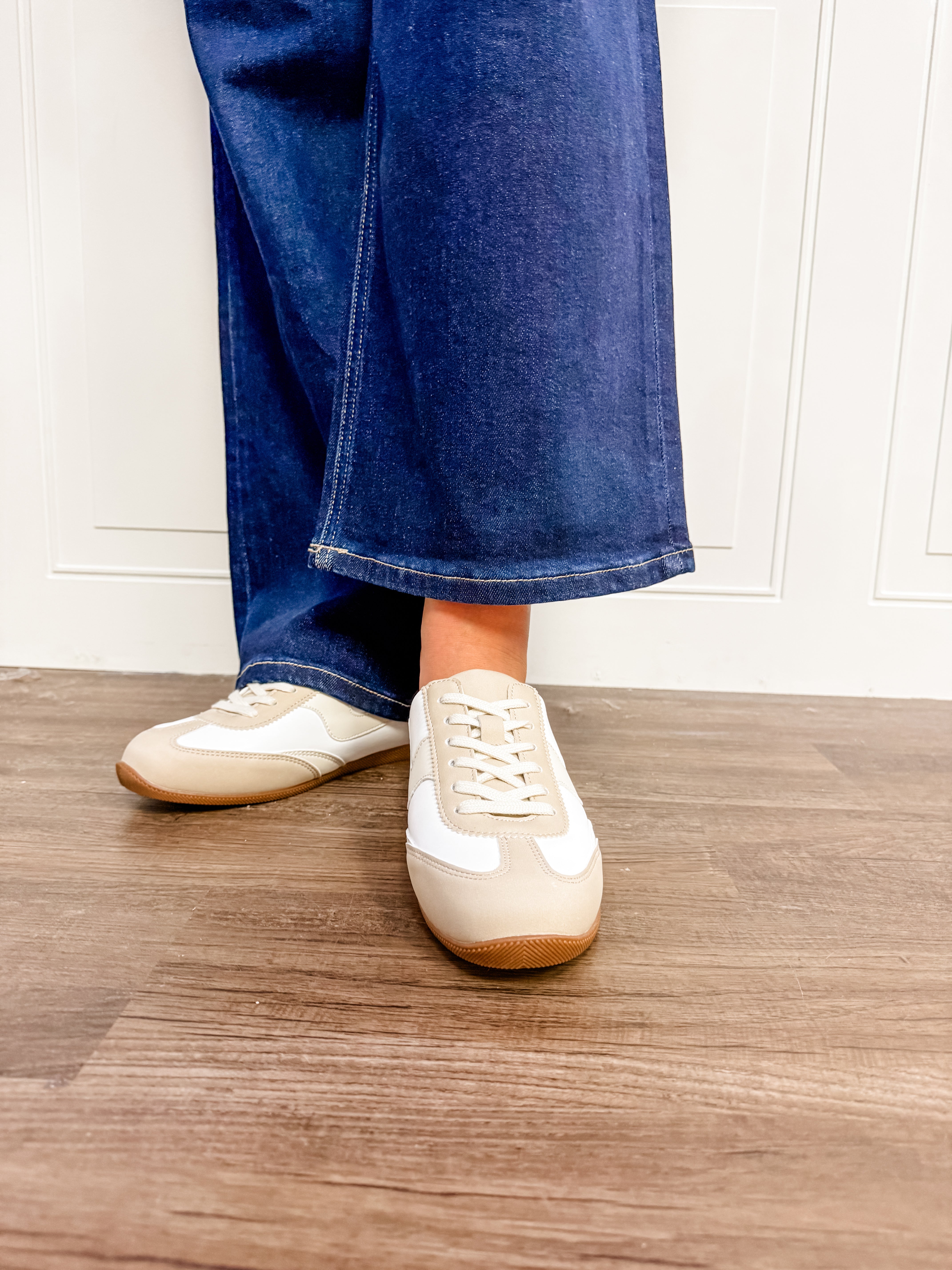 The Everyday Neutral Lace Sneaker Mule - Just a Small Town Girl