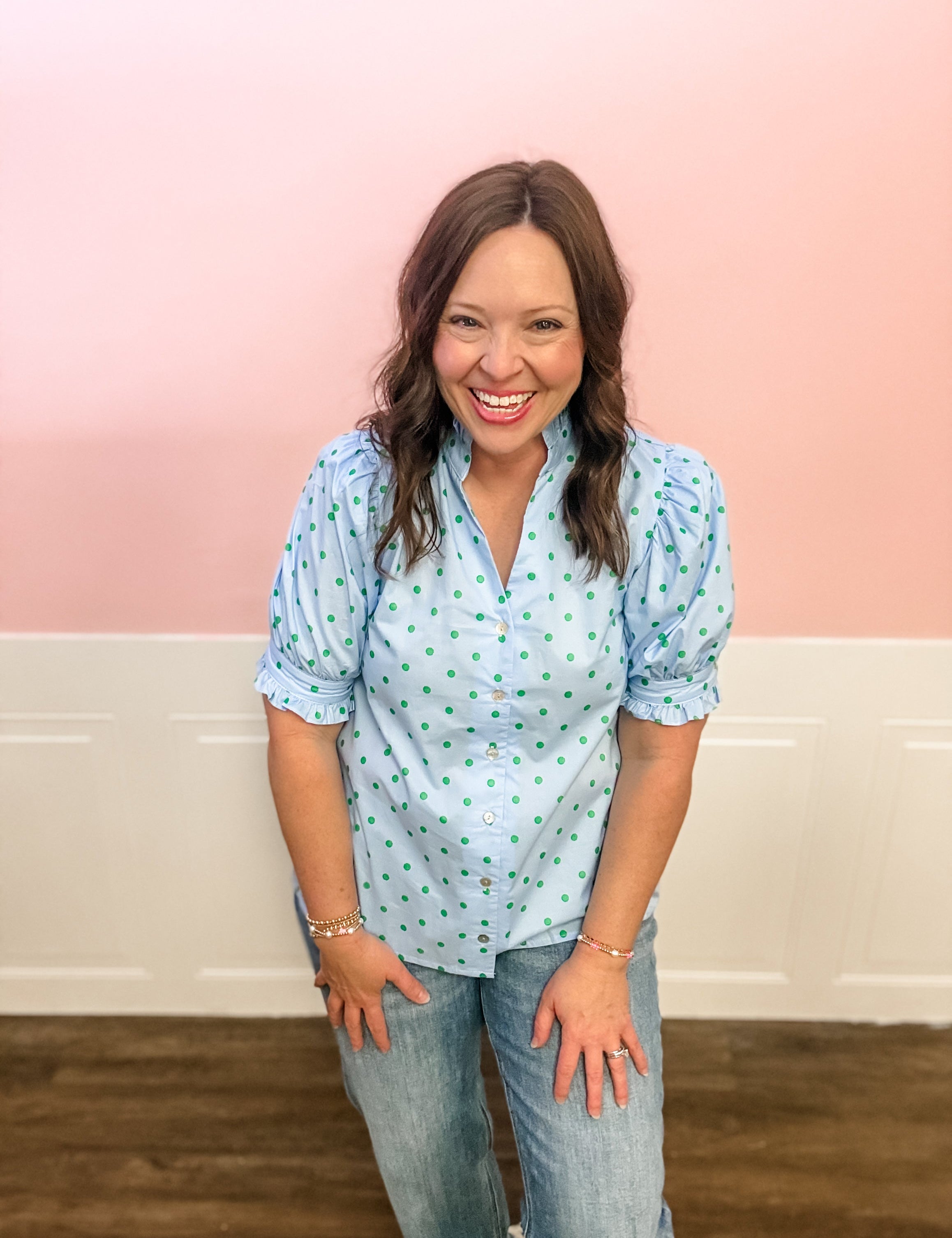 The Fresh Picked Polka Dot Blouse - Just a Small Town Girl