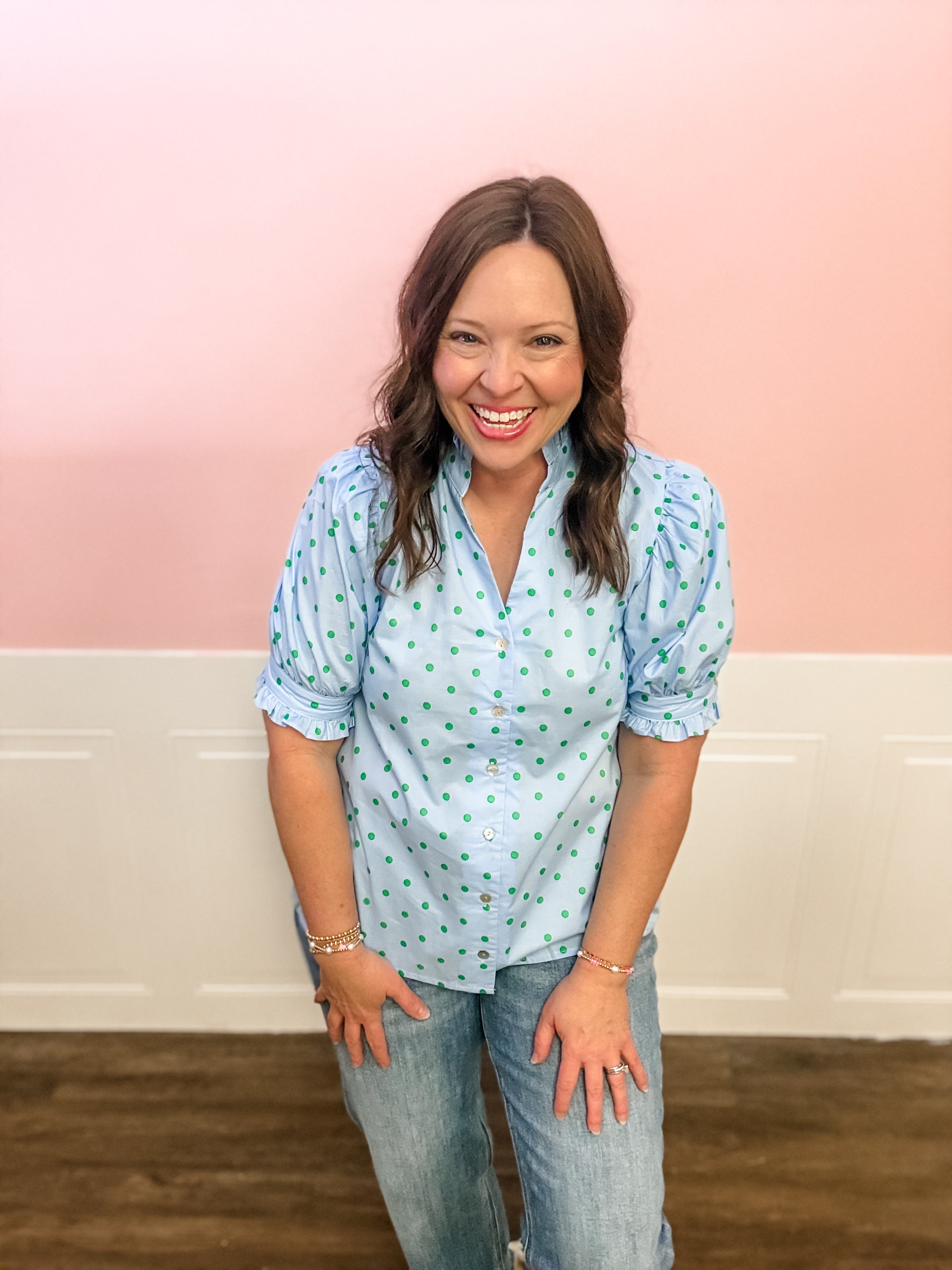 The Fresh Picked Polka Dot Blouse - Just a Small Town Girl