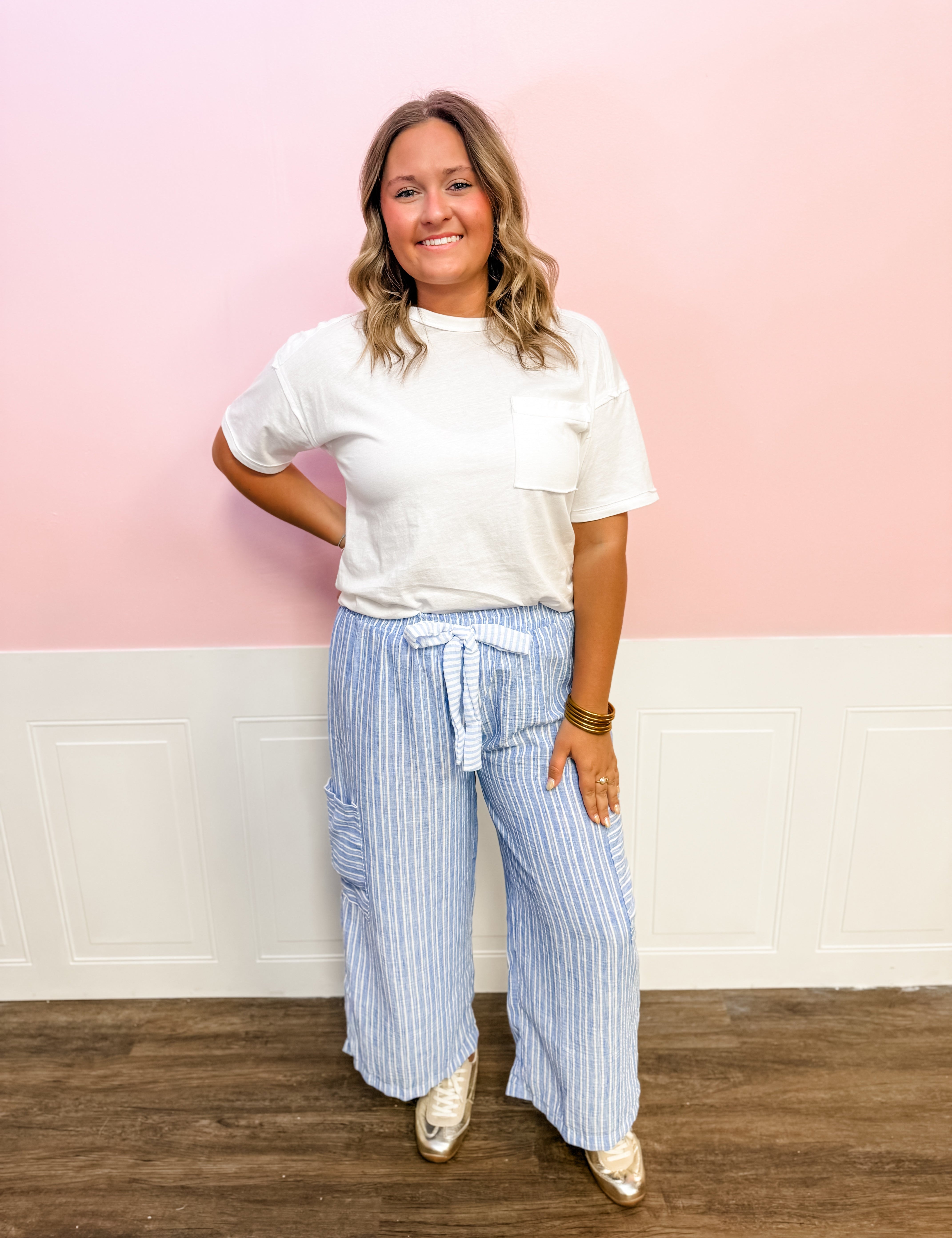 The Harbor Stripe Lounge Pants - Just a Small Town Girl