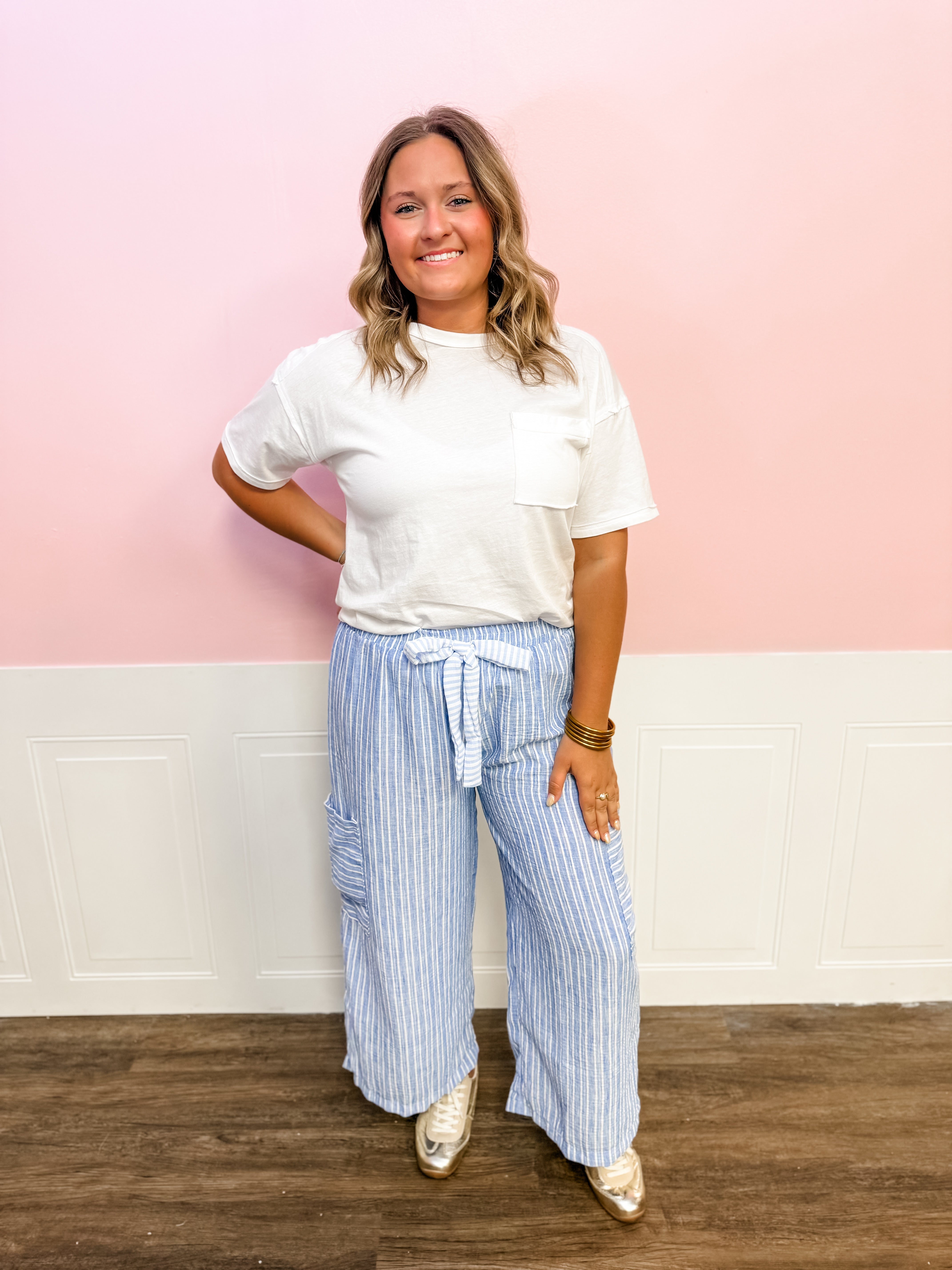 The Harbor Stripe Lounge Pants - Just a Small Town Girl