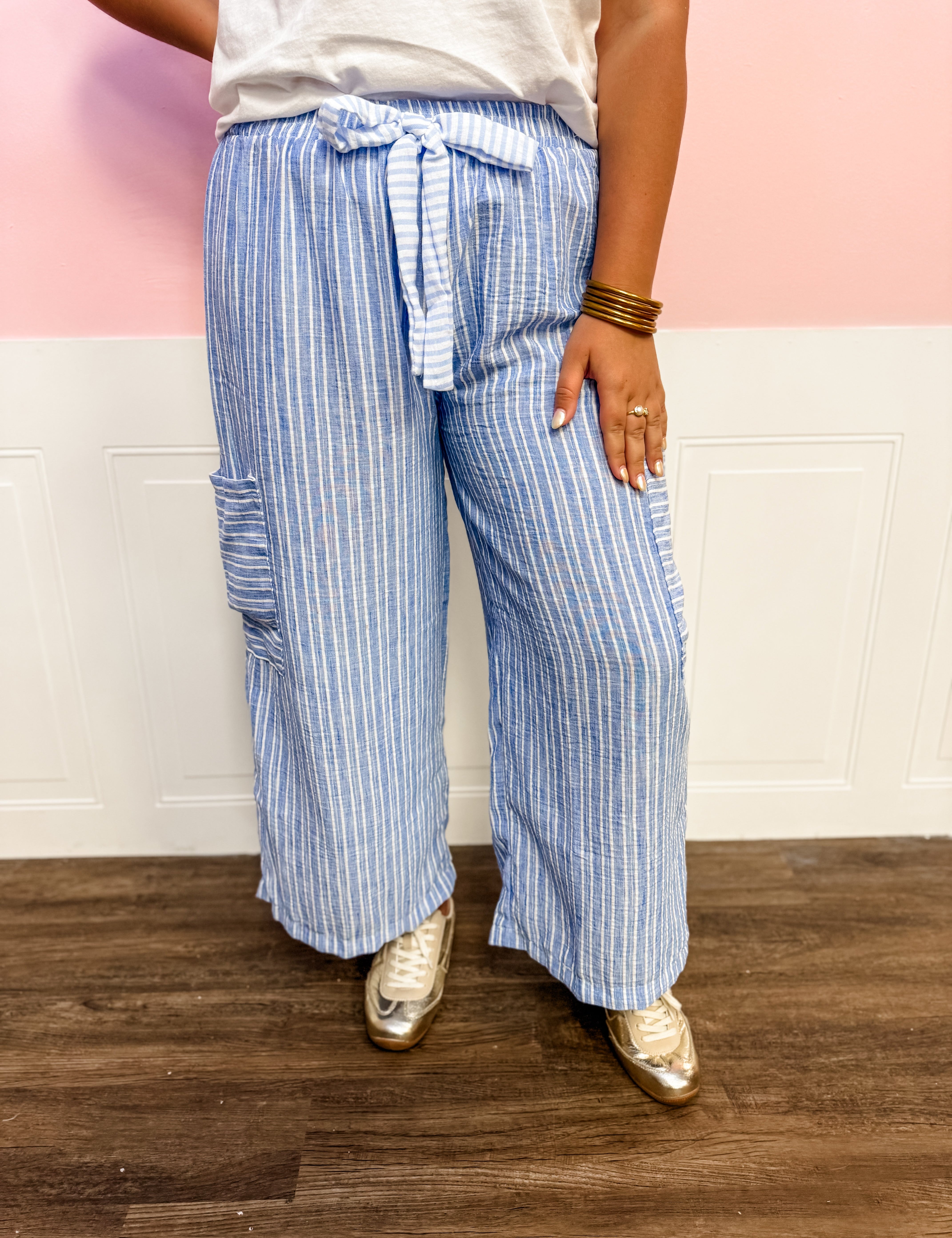 The Harbor Stripe Lounge Pants - Just a Small Town Girl