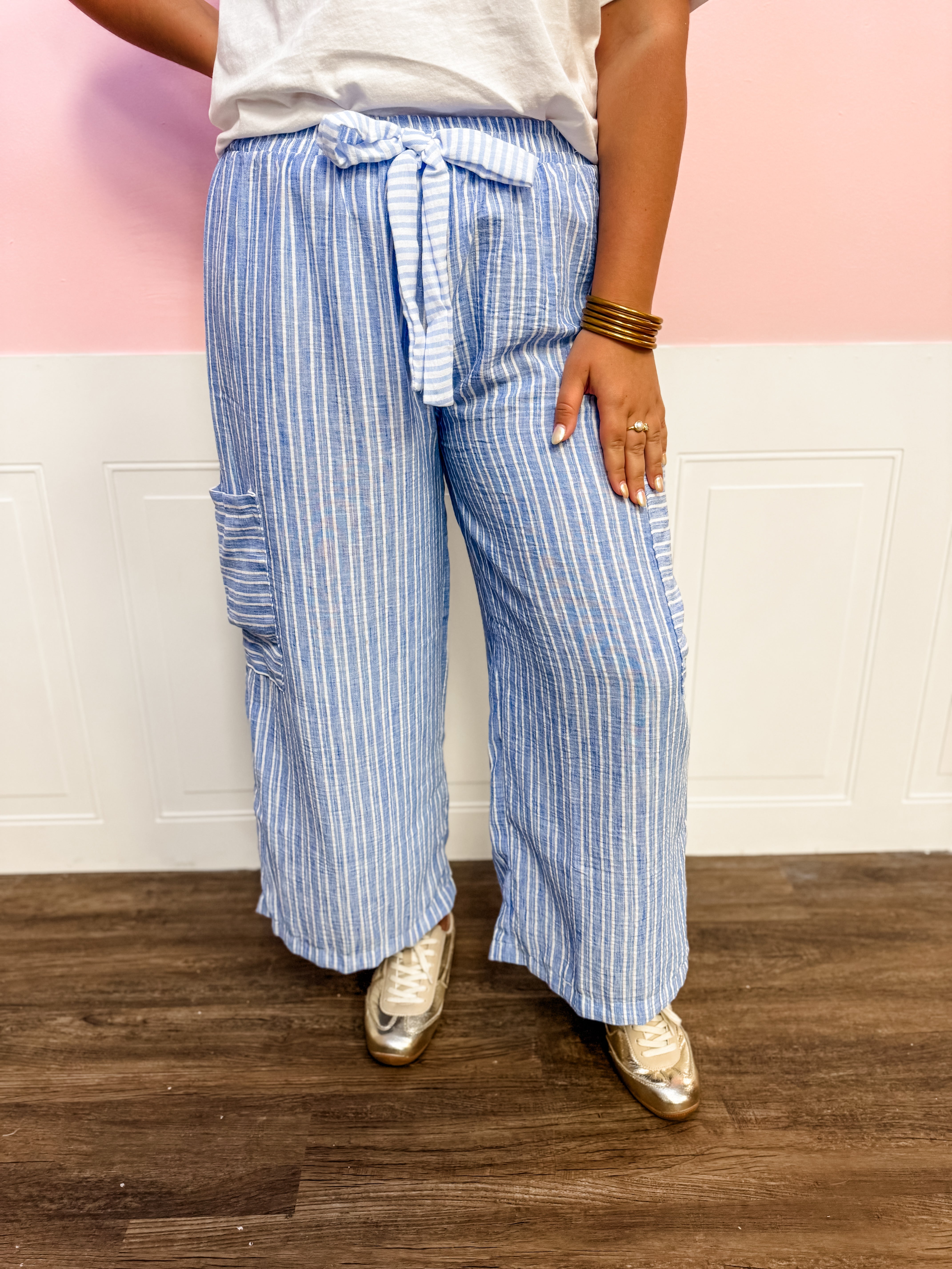 The Harbor Stripe Lounge Pants - Just a Small Town Girl