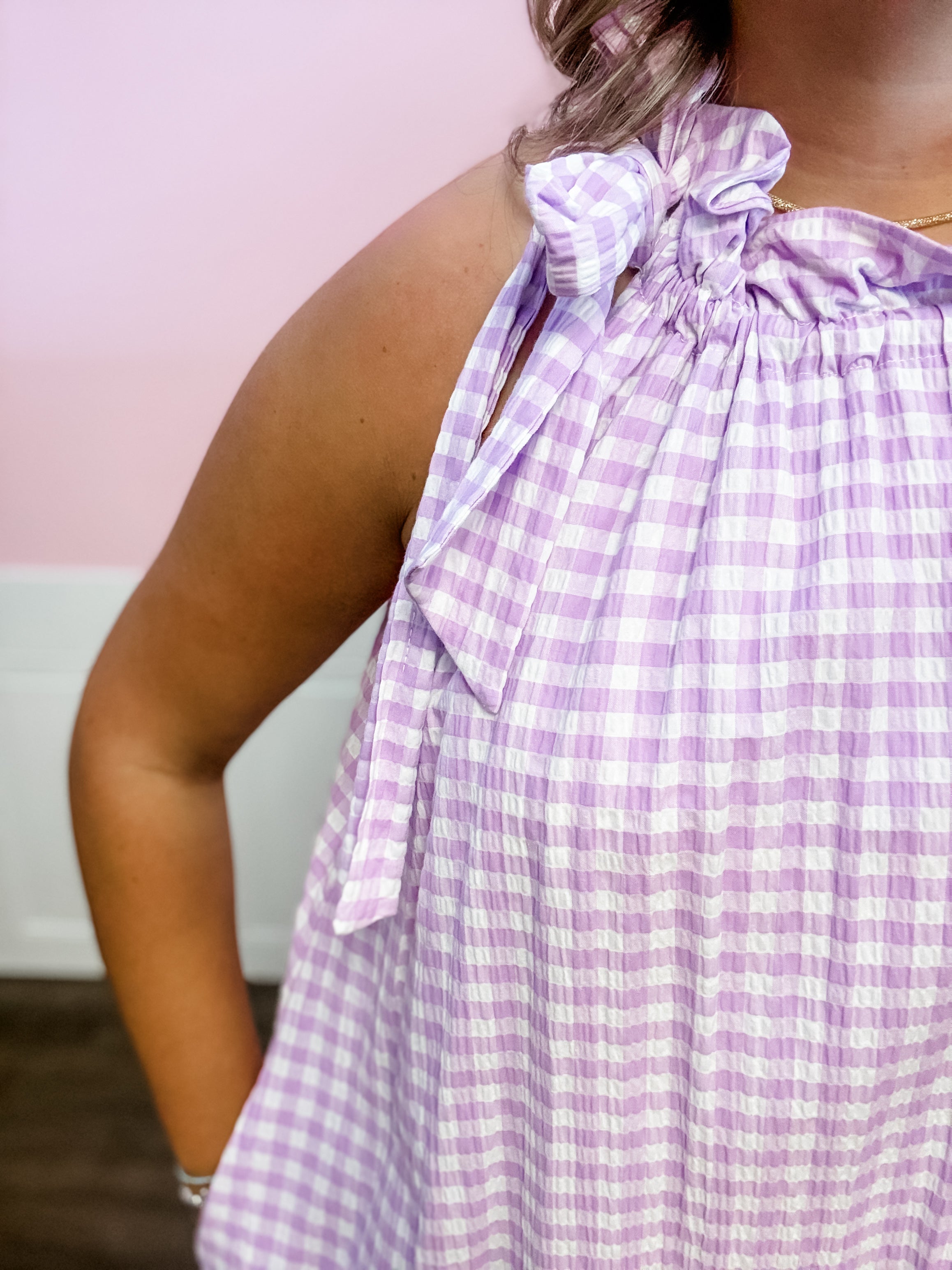 The Lavender Picnic Gingham Maxi Dress - Just a Small Town Girl