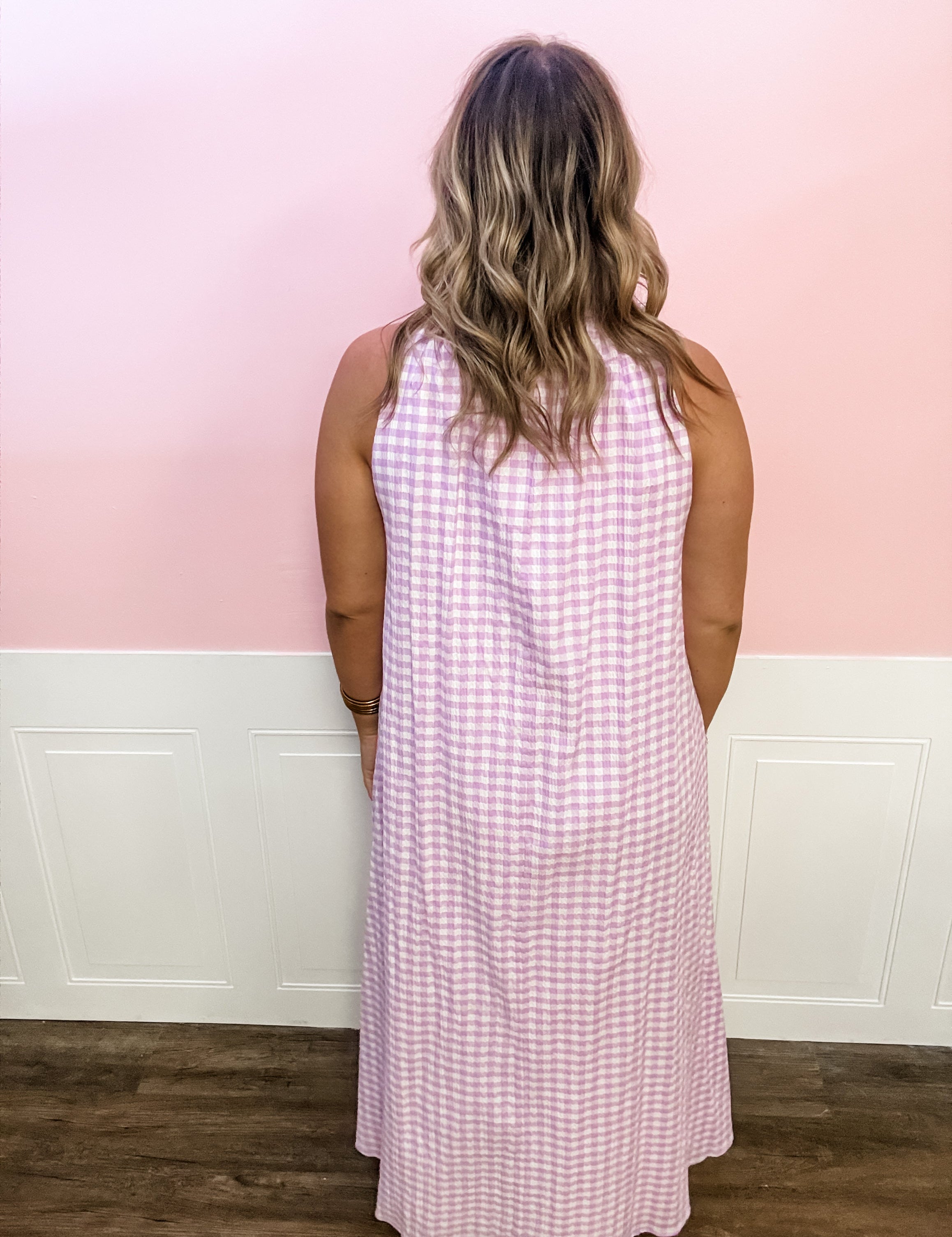 The Lavender Picnic Gingham Maxi Dress - Just a Small Town Girl
