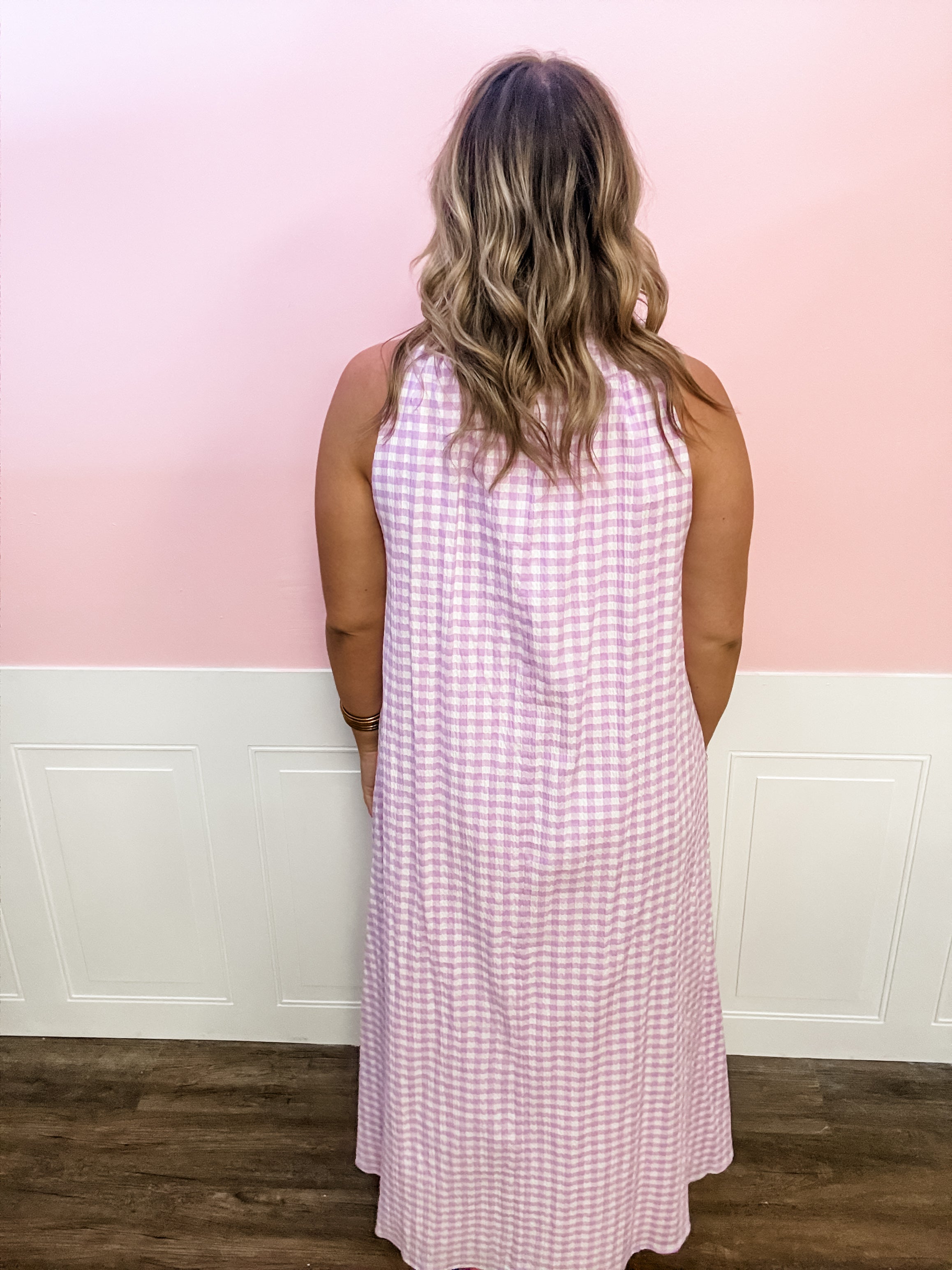 The Lavender Picnic Gingham Maxi Dress - Just a Small Town Girl