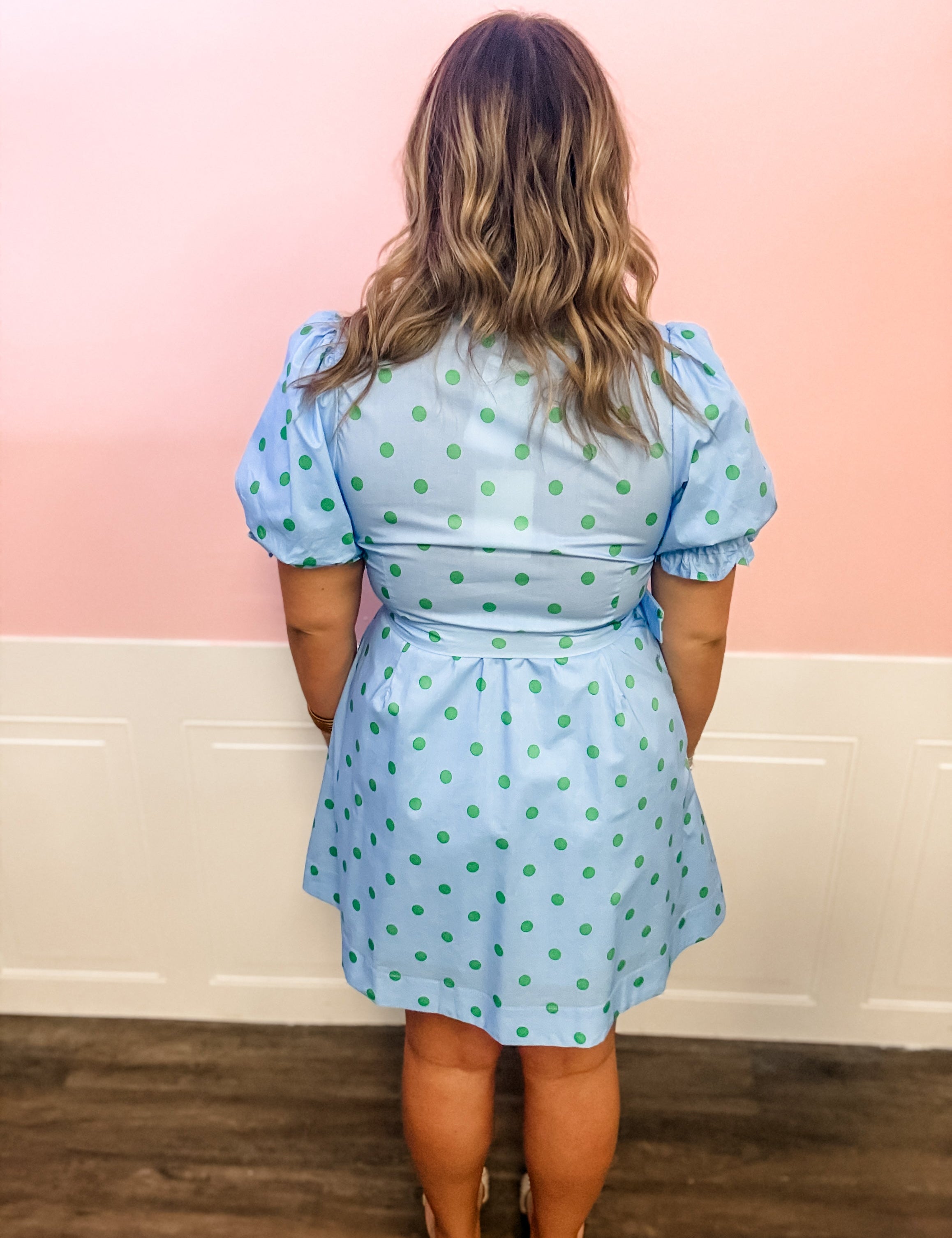 The Lucky Charm Dot Dress - Just a Small Town Girl