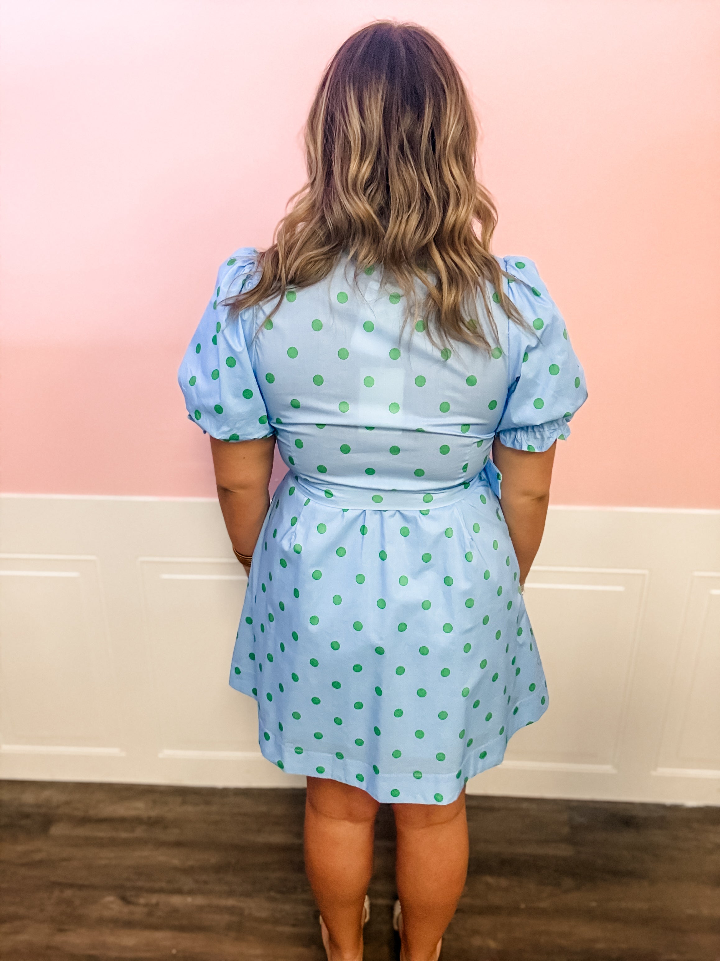 The Lucky Charm Dot Dress - Just a Small Town Girl
