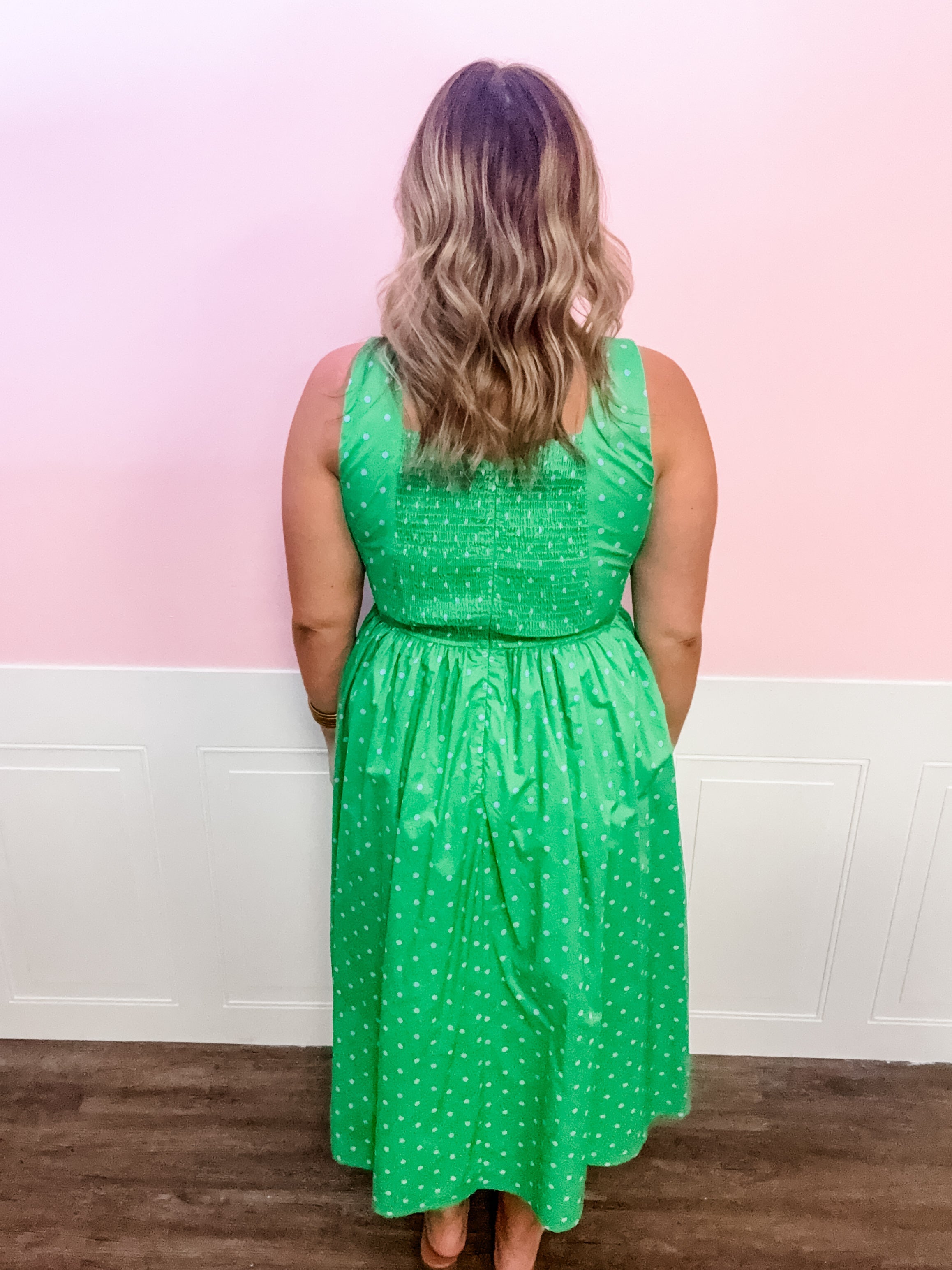 The Lucky Charm Polka Dot Maxi Dress - Just a Small Town Girl