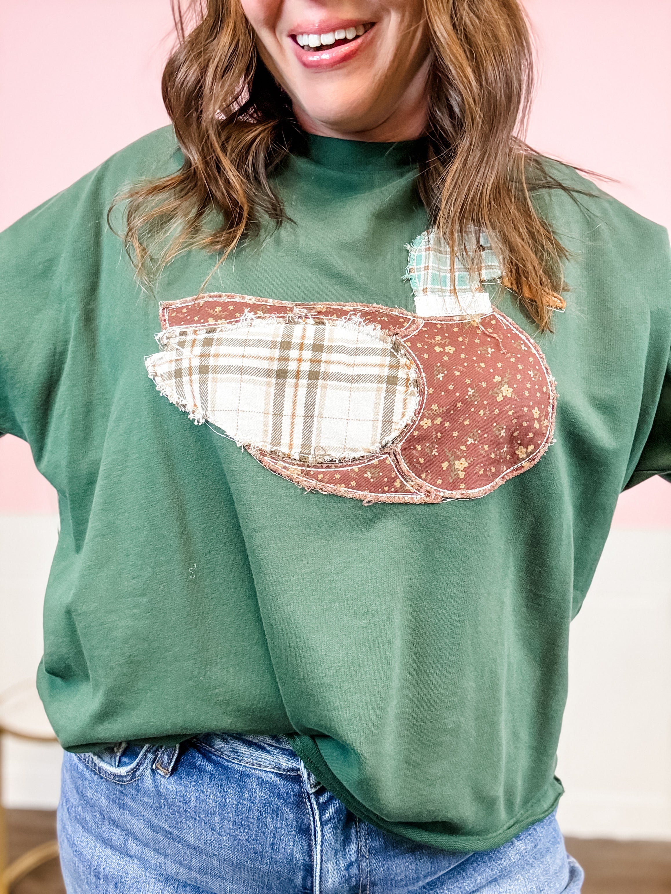 The Mallard Patchwork Tee - Just a Small Town Girl