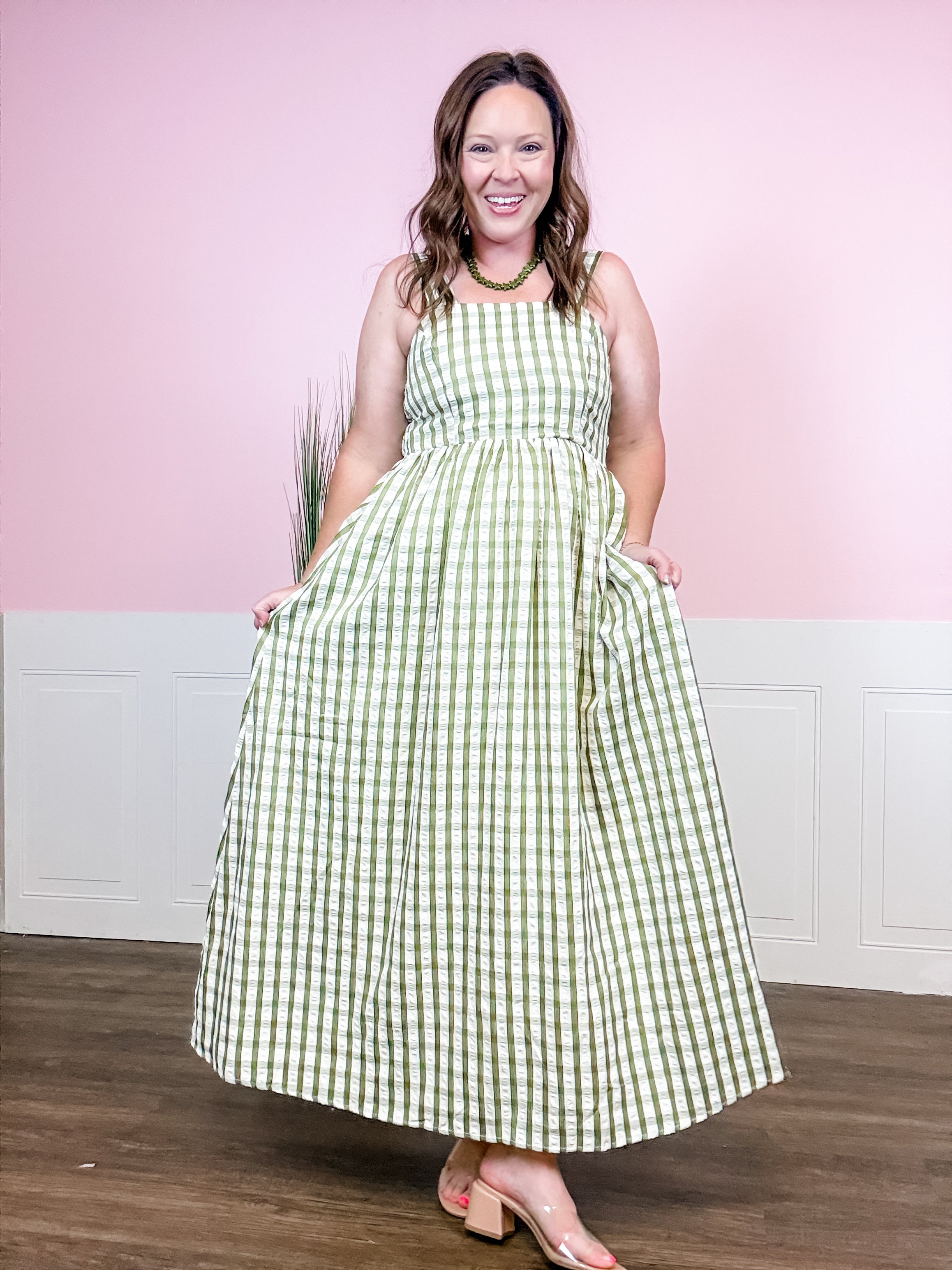 The Marquee Dress – Sweet Pea Check - Just a Small Town Girl