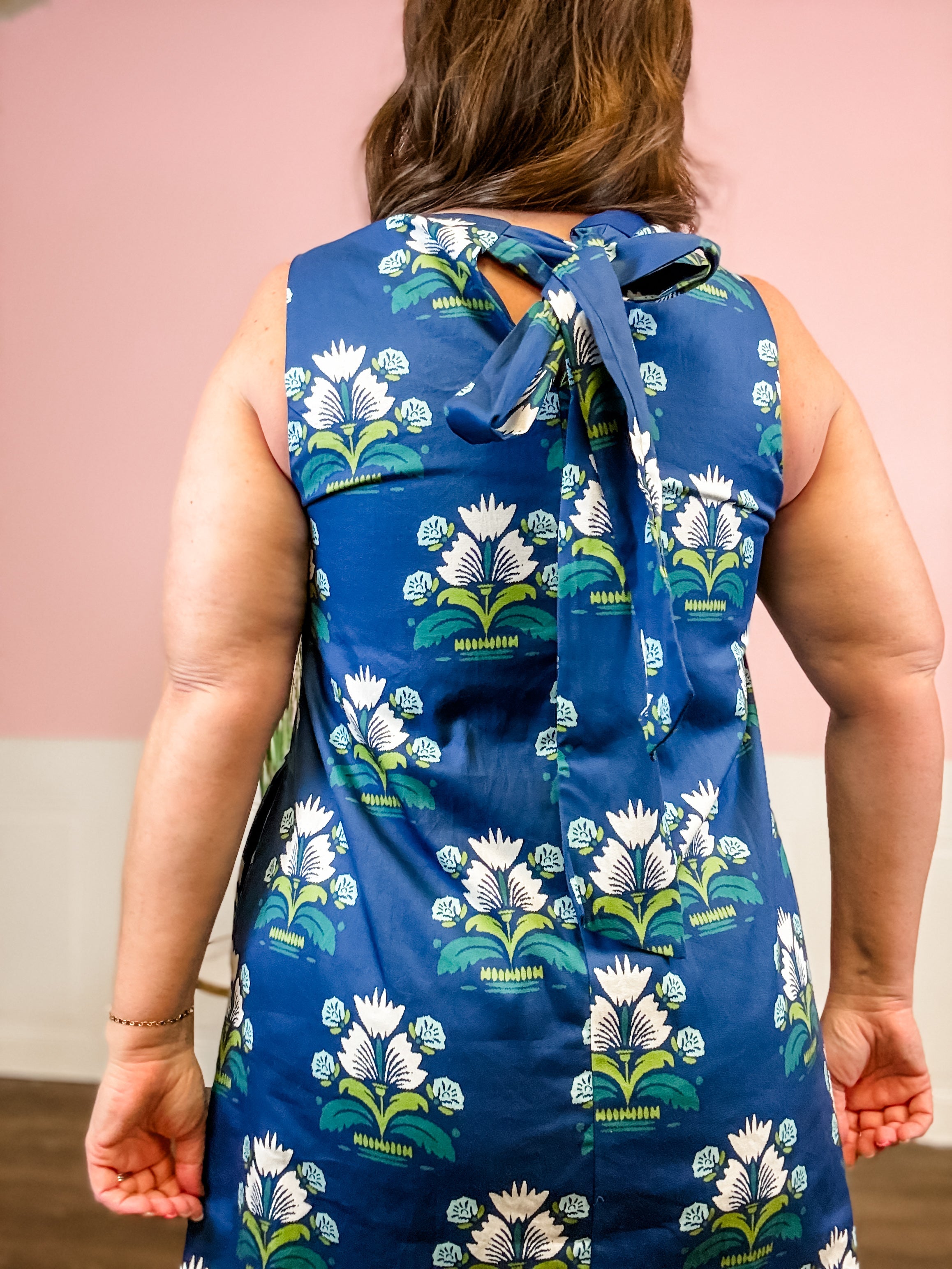 The Navy Tulip Shift Dress - Just a Small Town Girl