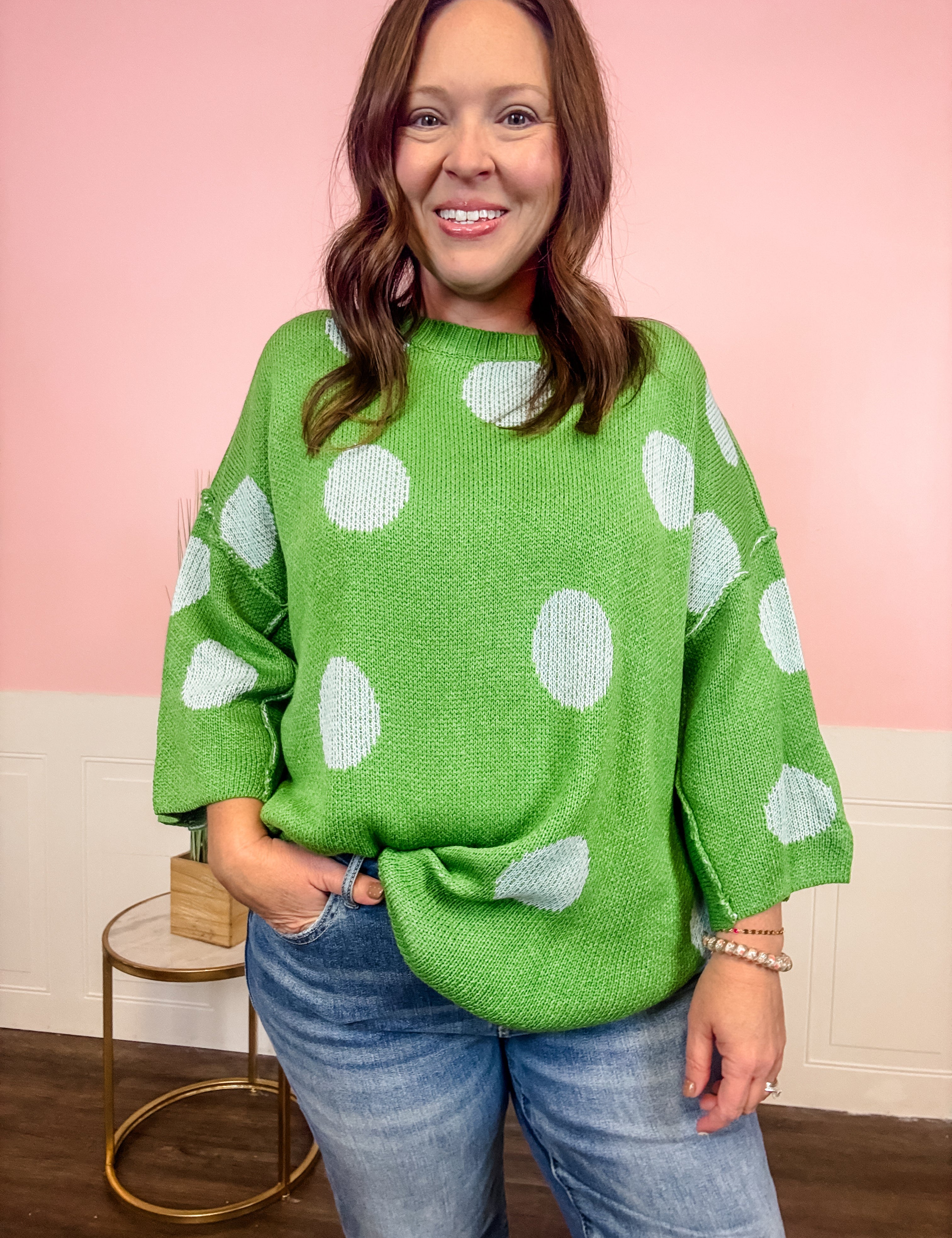 The Polka Dot Play Sweater - Just a Small Town Girl
