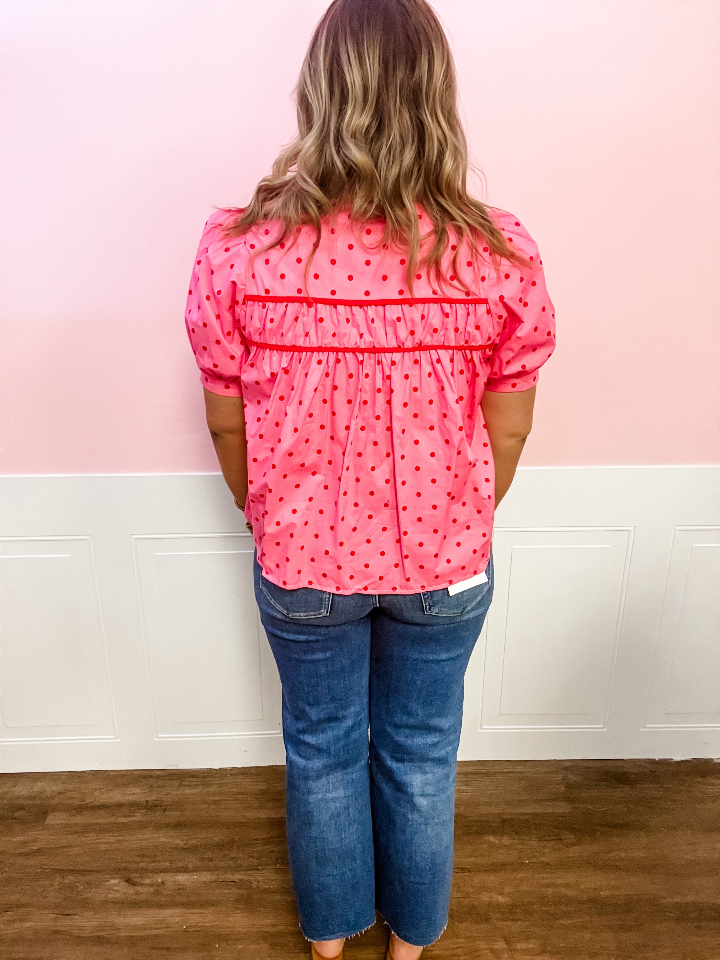 The Sweet & Spotted Blouse - Just a Small Town Girl