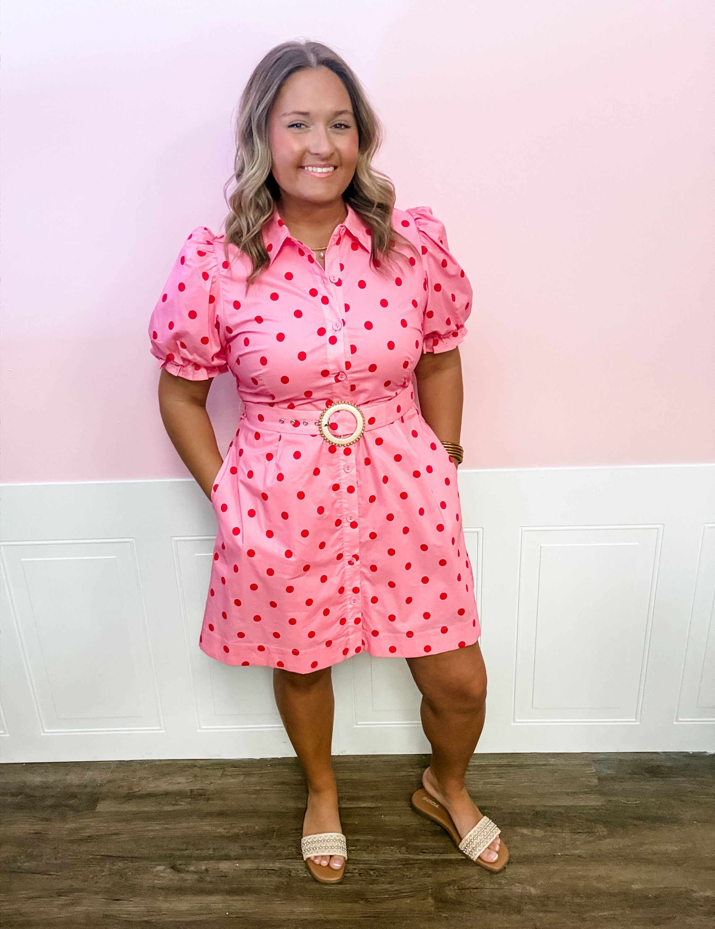 The Sweetheart Dot Dress - Just a Small Town Girl
