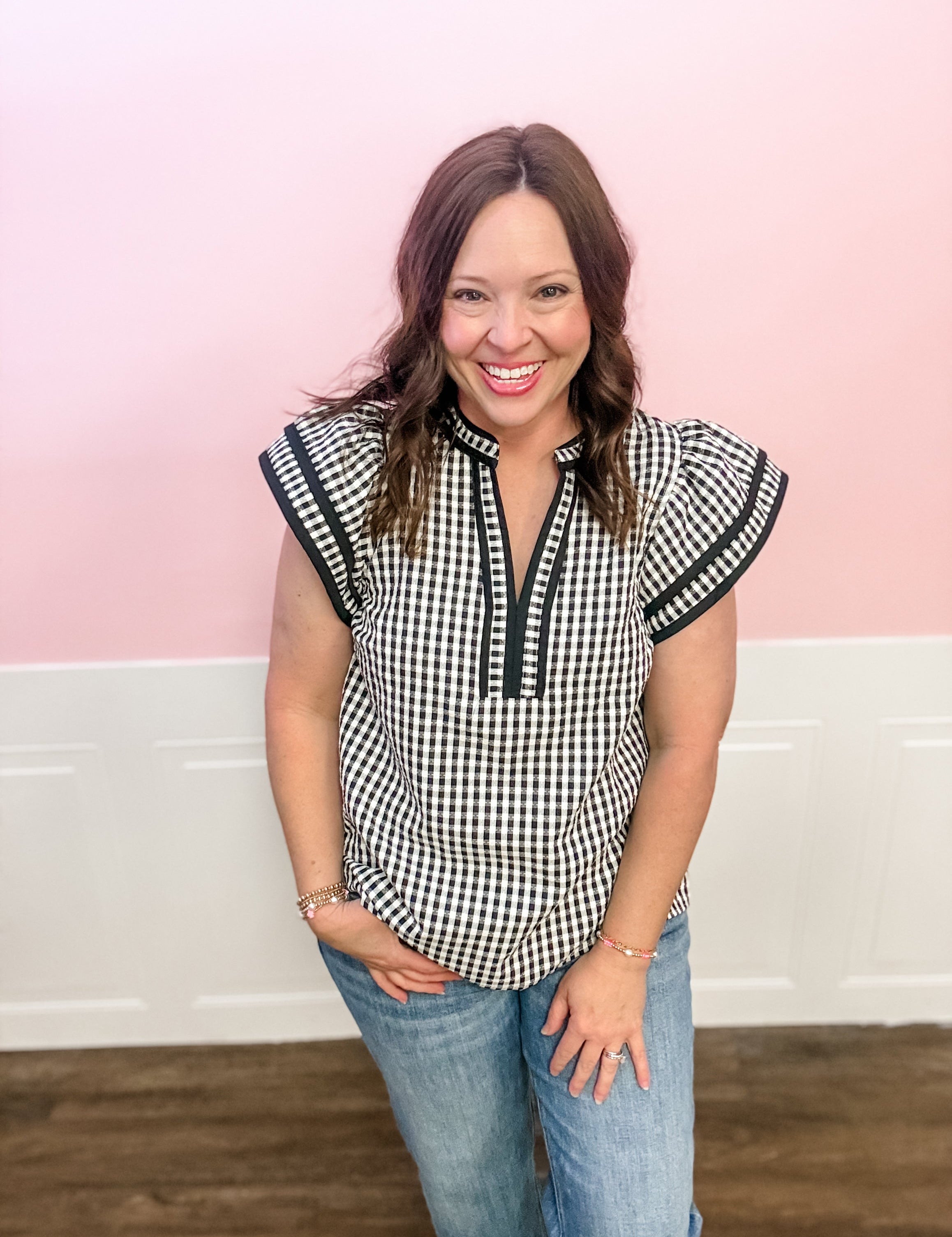 The Timeless Charm Gingham Top - Just a Small Town Girl