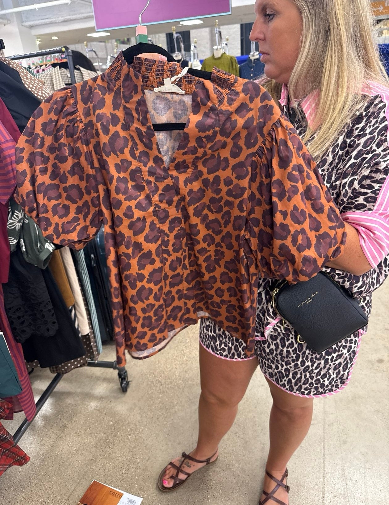 The Wild Leopard Balloon Sleeve Blouse - Just a Small Town Girl