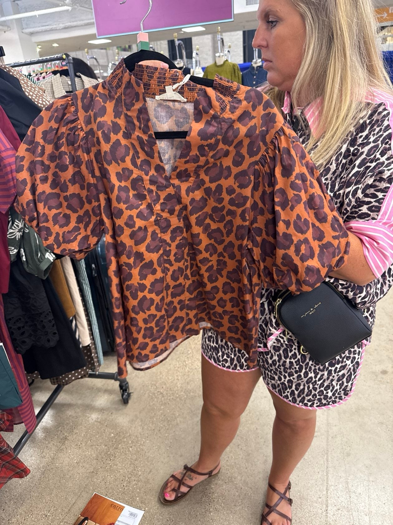 The Wild Leopard Balloon Sleeve Blouse - Just a Small Town Girl