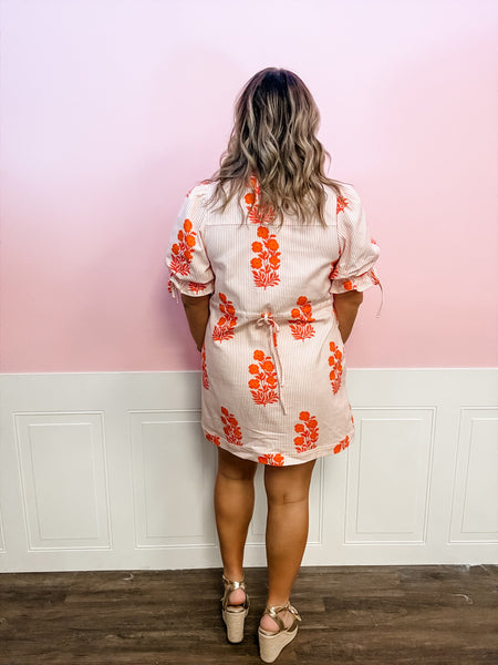 Tiger Bloom Stripe Dress - Just a Small Town Girl