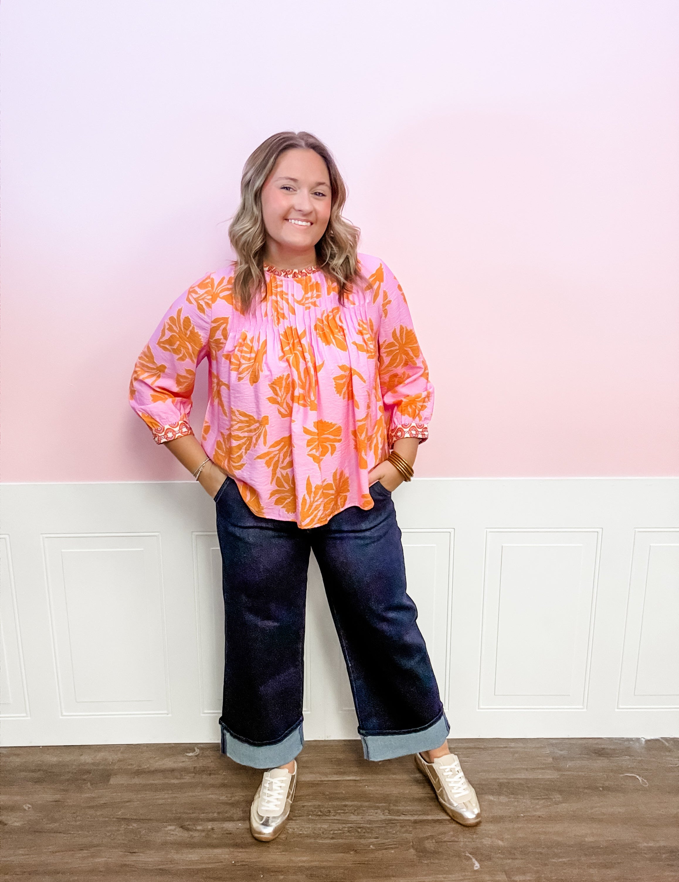Tiger Blossom Peplum Top - Just a Small Town Girl
