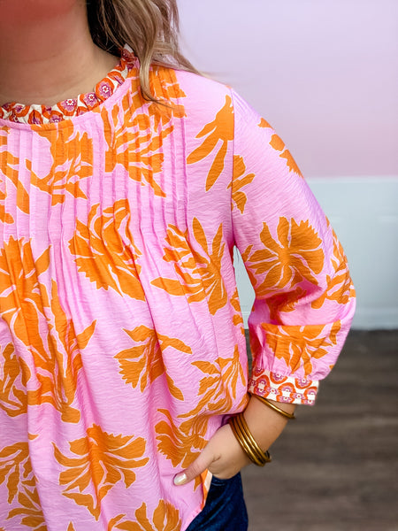 Tiger Blossom Peplum Top - Just a Small Town Girl