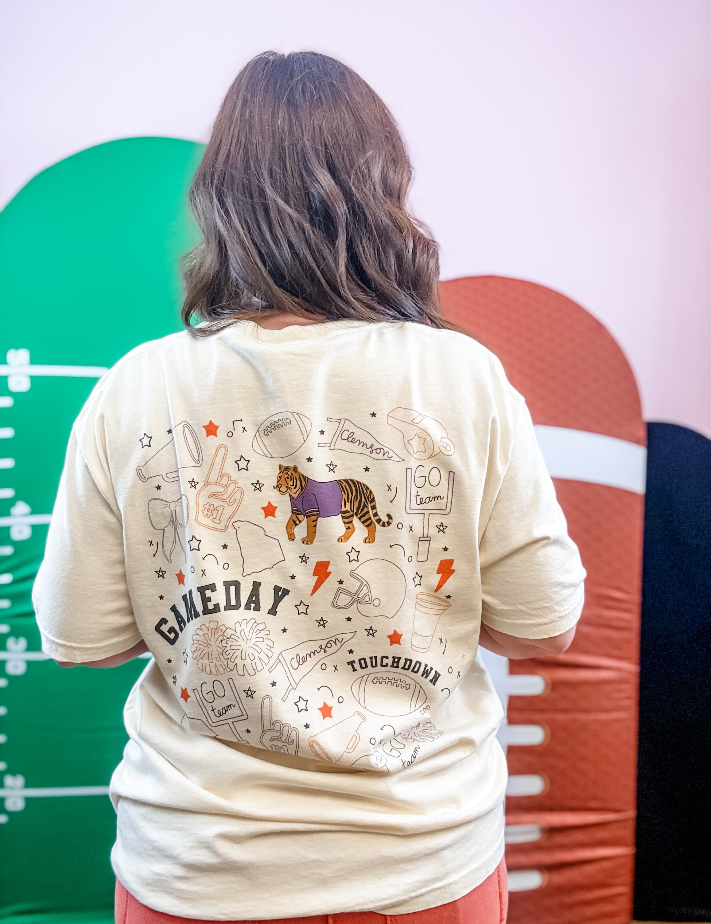 Tiger Spirit Doodle Tee - Just a Small Town Girl