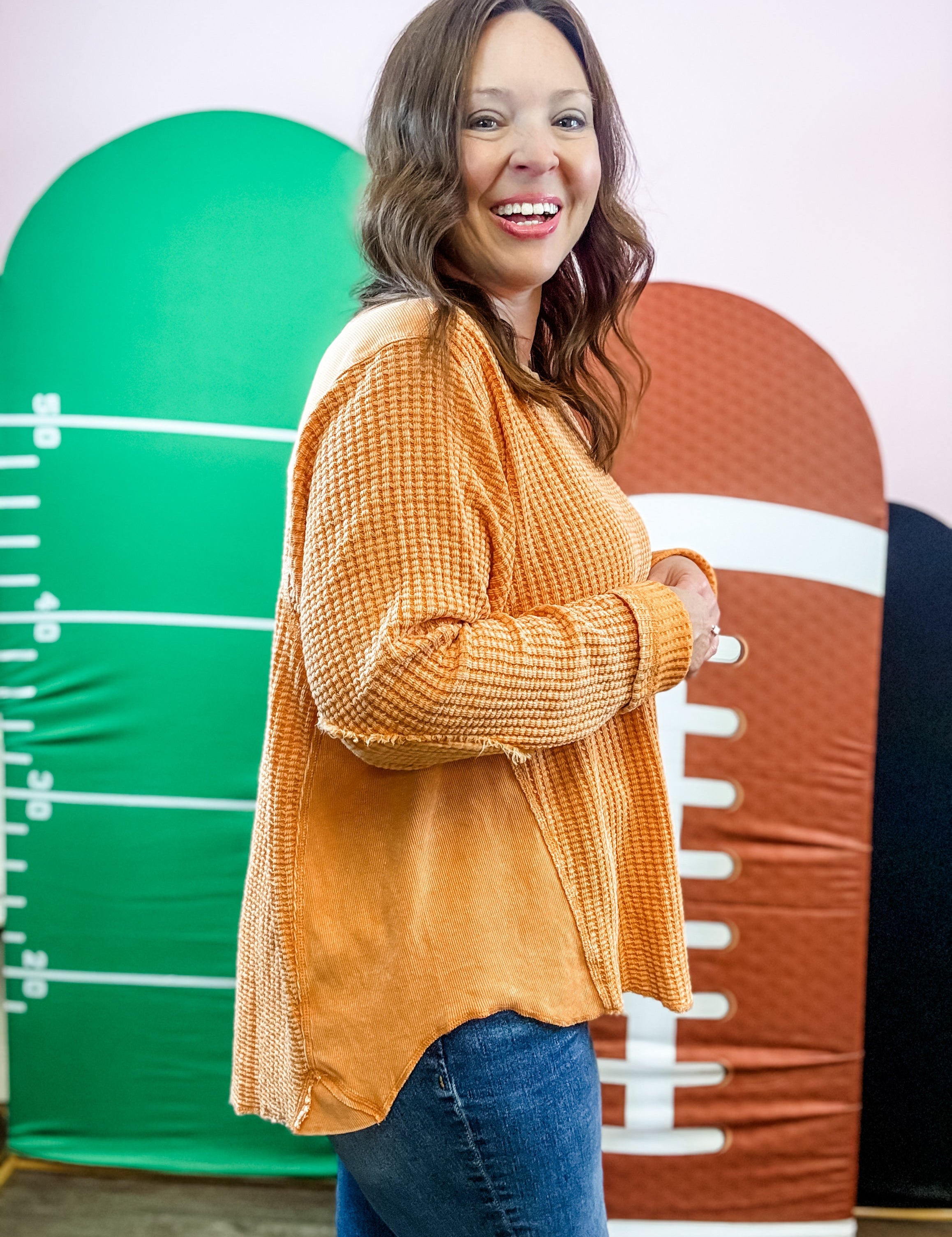 Tiger Tailgate Waffle Top - Just a Small Town Girl