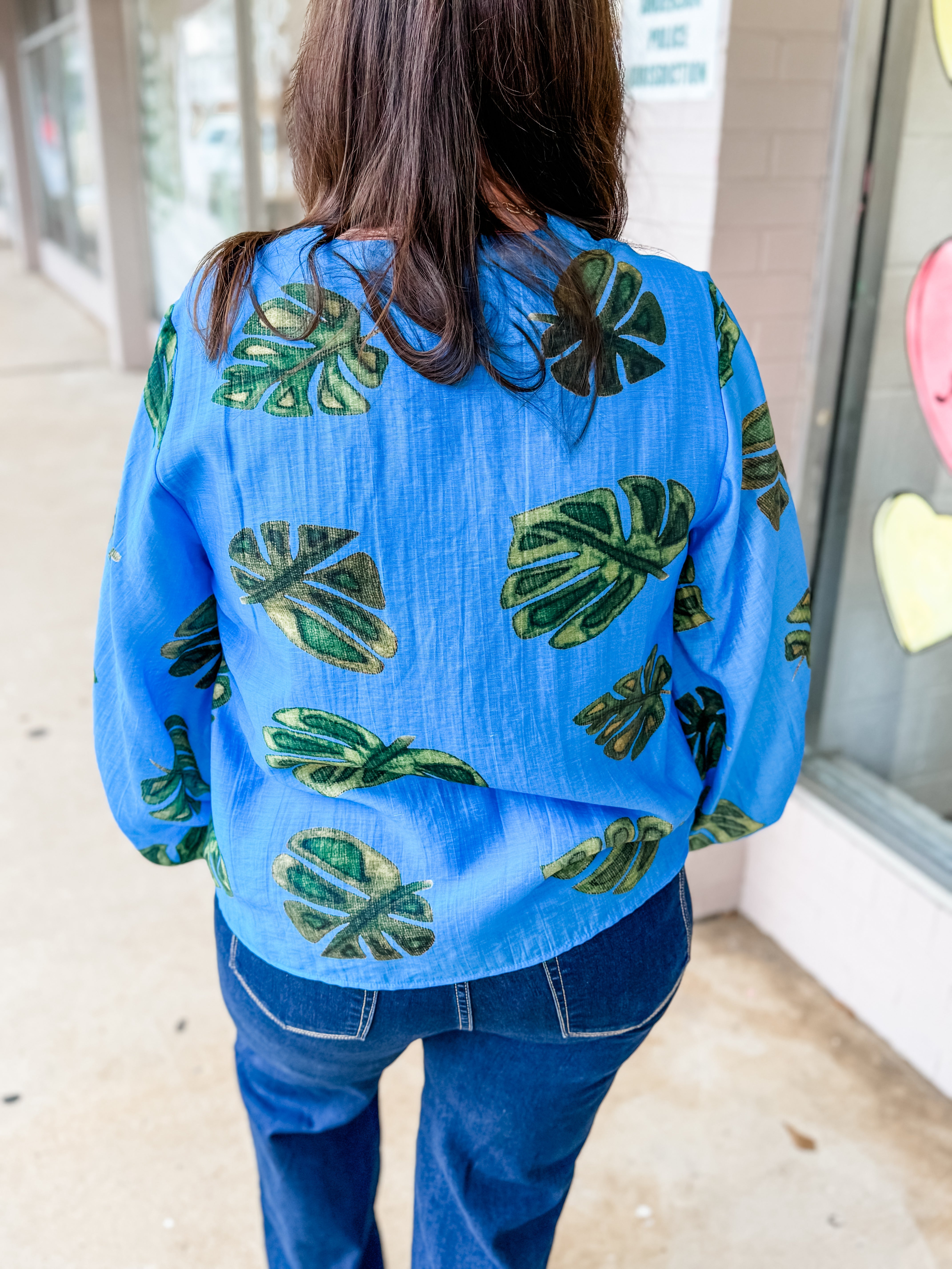 Tropic Pop V - Neck Top - Just a Small Town Girl