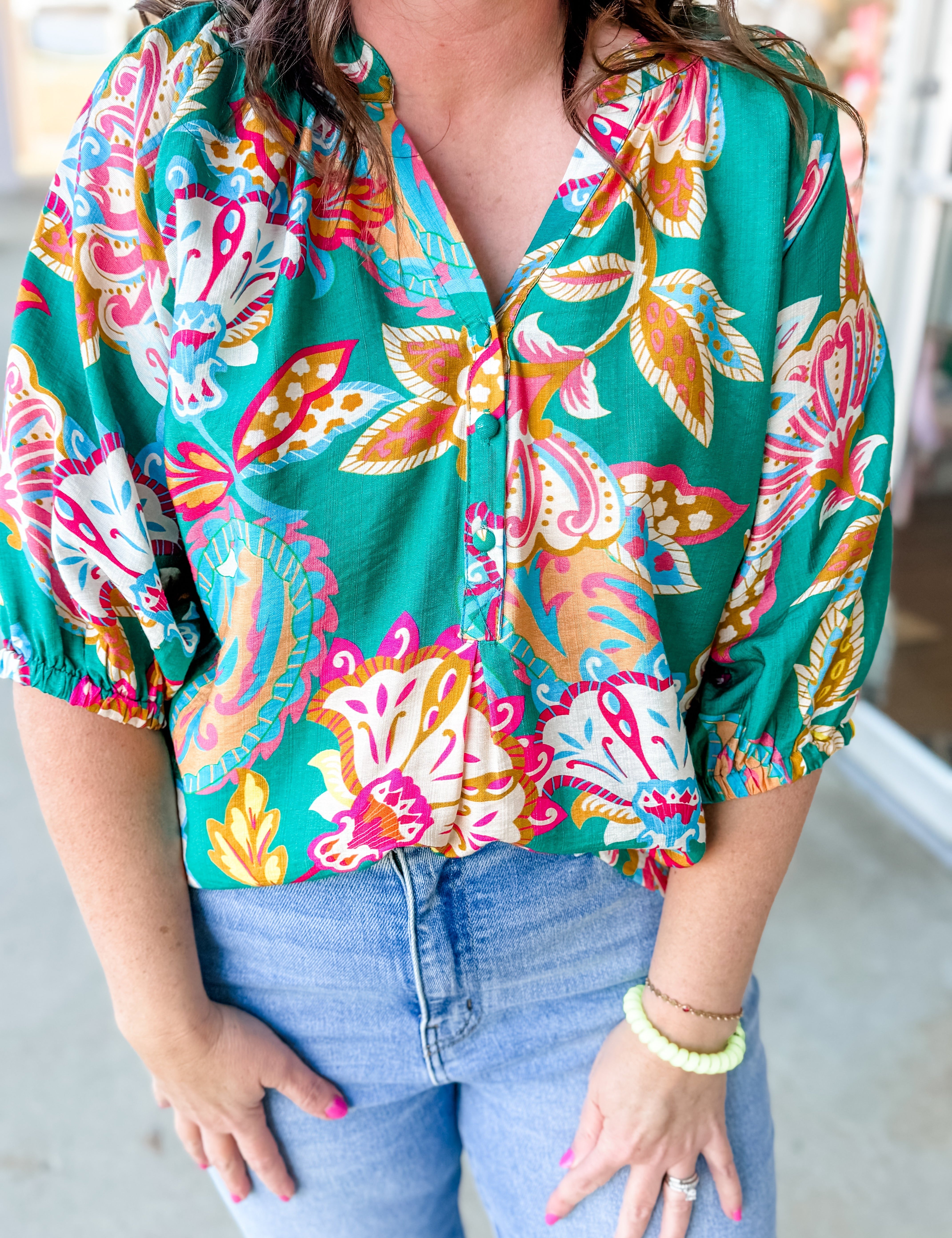 Tropical Bloom Breeze Top - Just a Small Town Girl