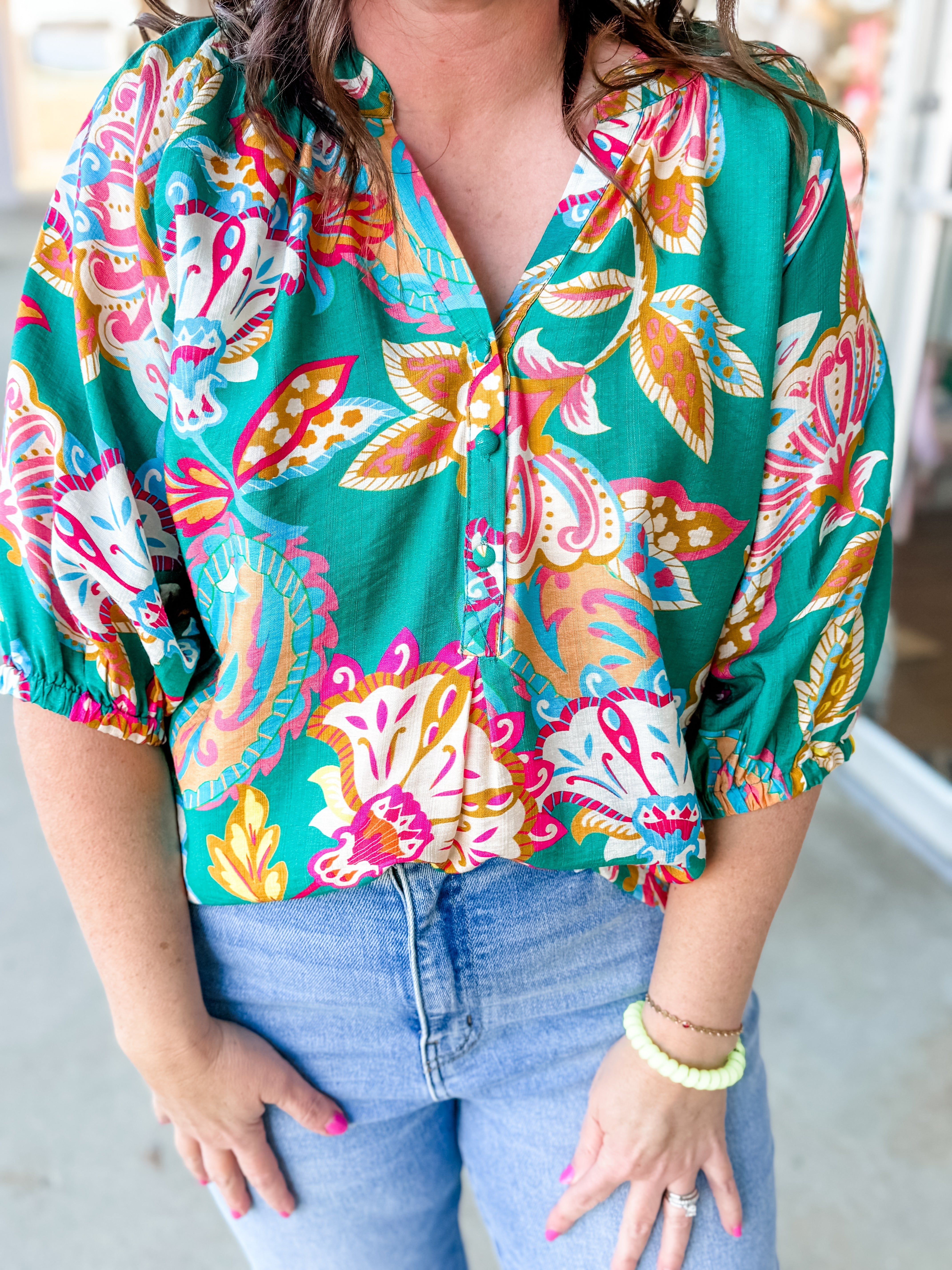 Tropical Bloom Breeze Top - Just a Small Town Girl