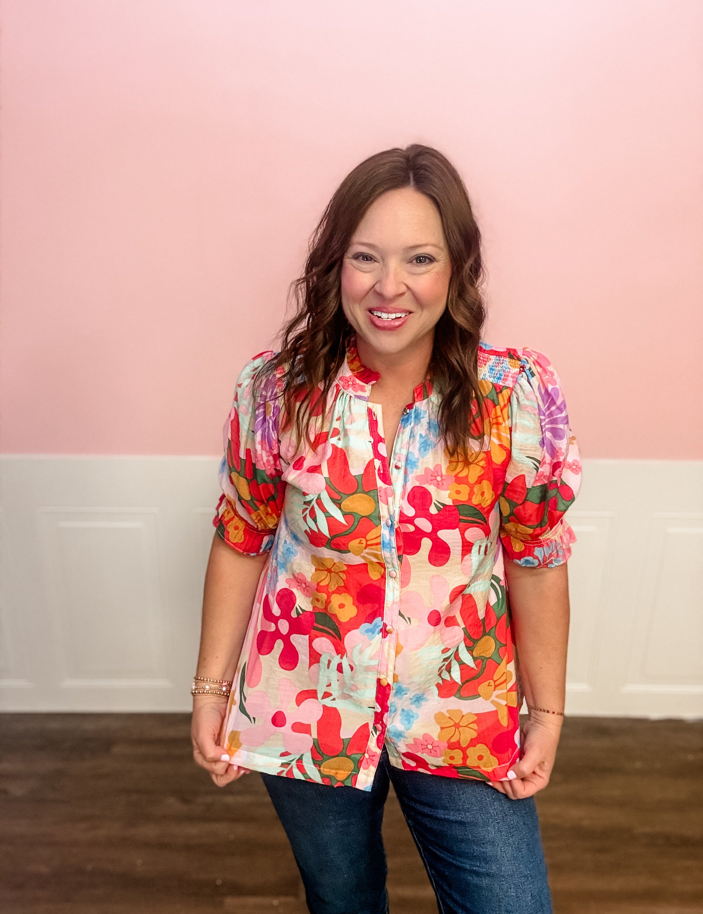 Tropical Daydream Smocked Top - Just a Small Town Girl