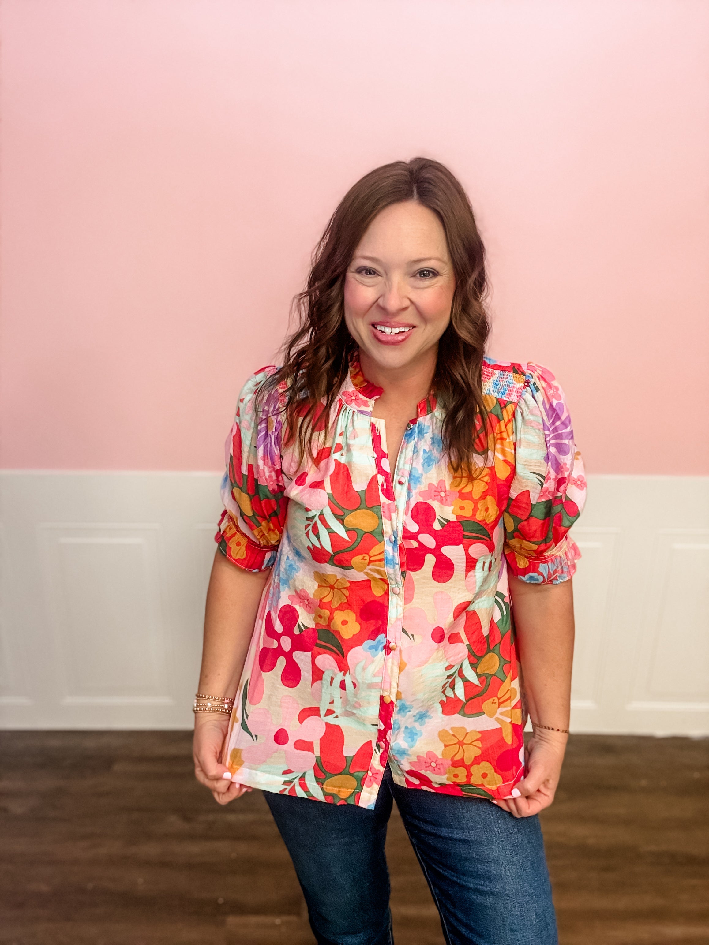 Tropical Daydream Smocked Top - Just a Small Town Girl