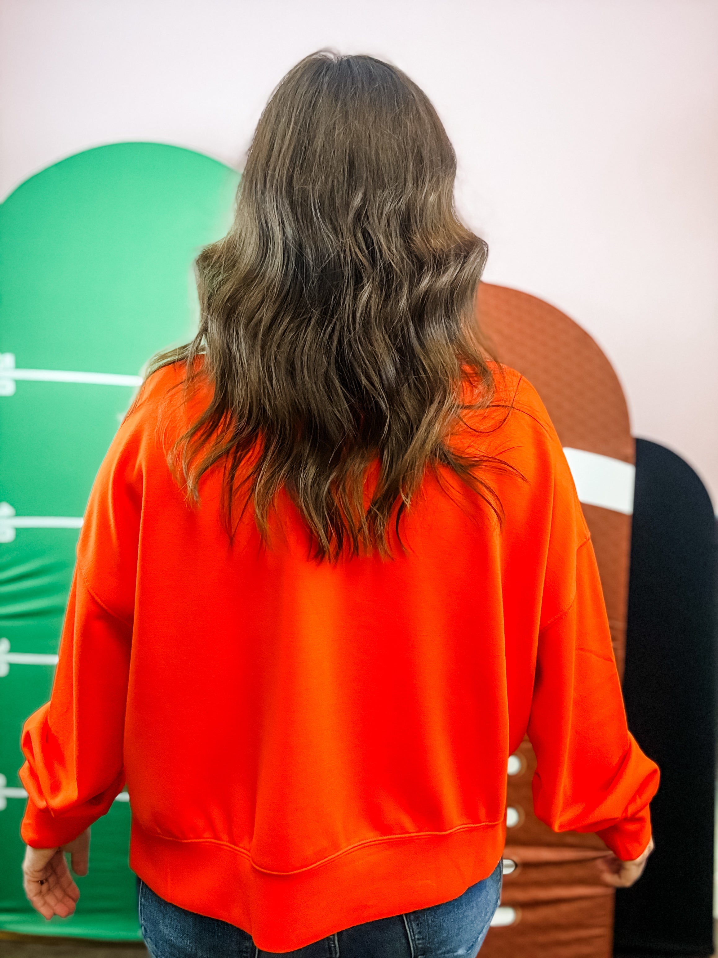 Victory Orange Game Day Crewneck - Just a Small Town Girl