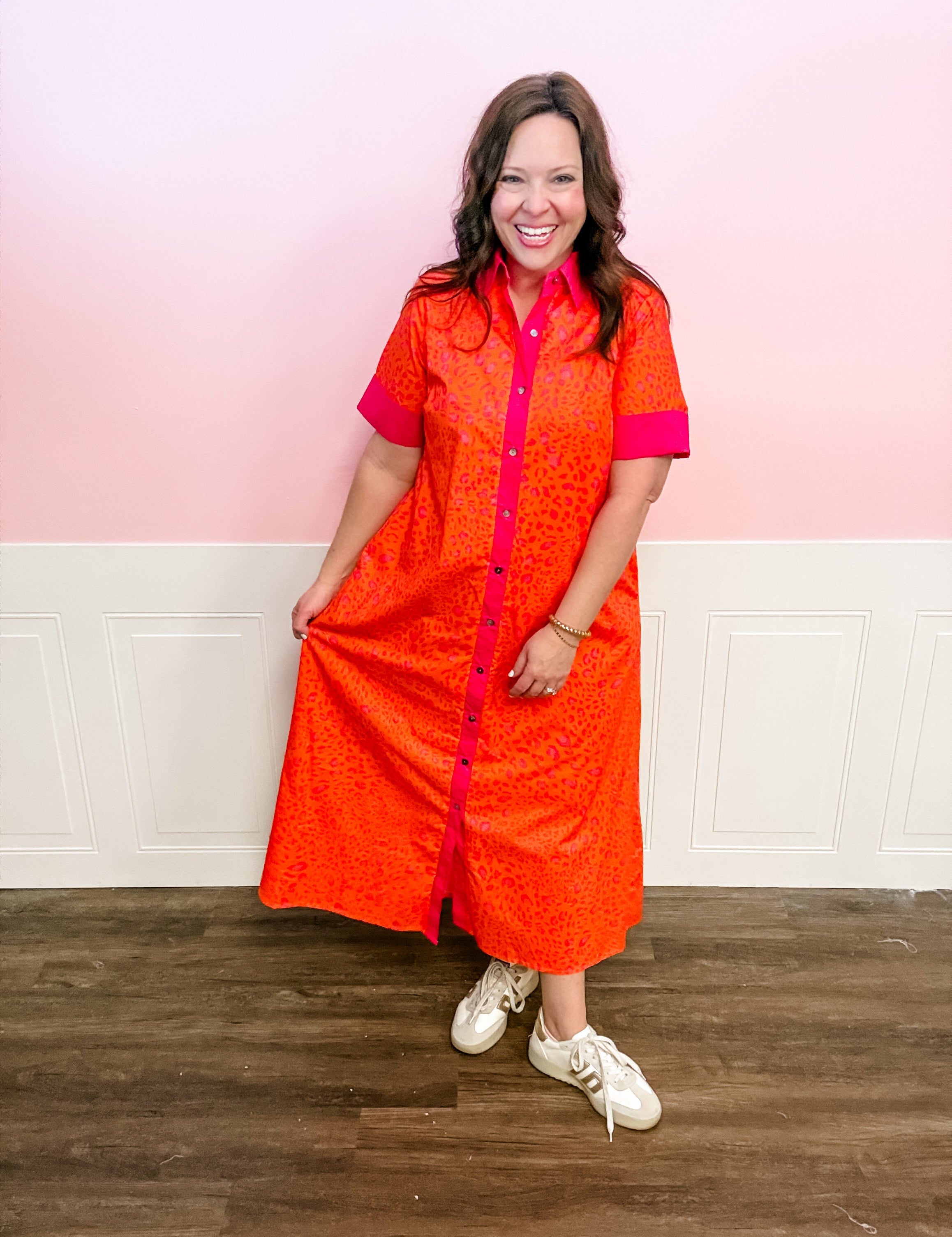Victory Vibes Shirt Dress - Just a Small Town Girl